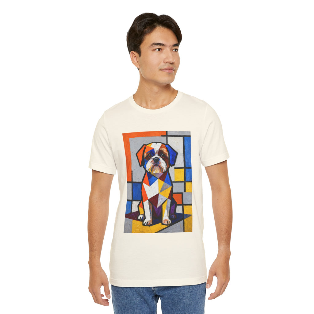 Shih Tzu T Shirt | Living Work of Art Collection | Cubist Style