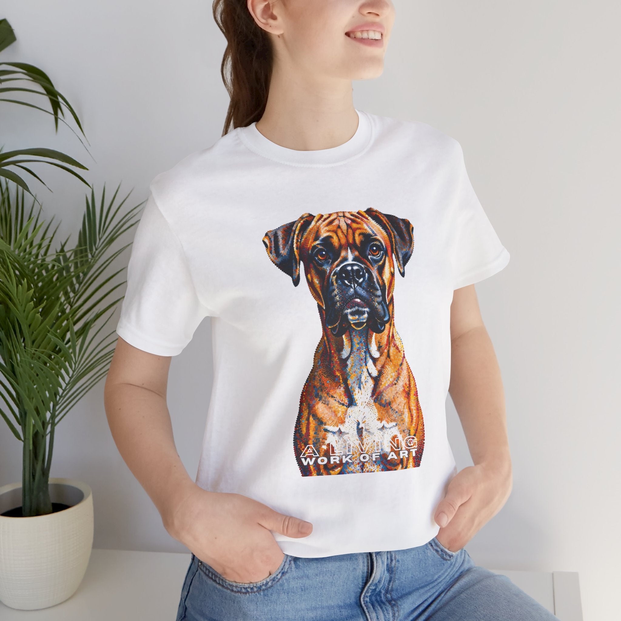 Boxer T Shirt | Living Work of Art Collection | Pointillism Style