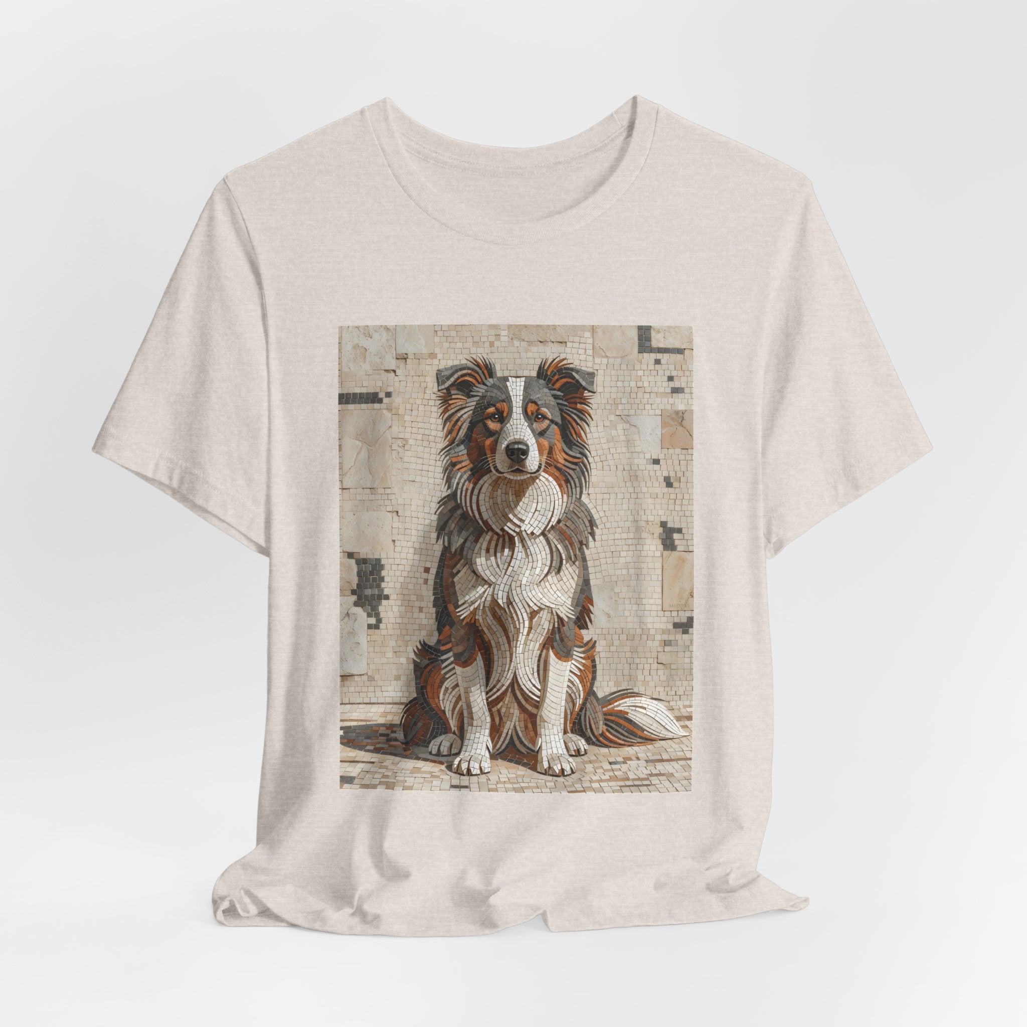 Border Collie T Shirt | Living Work of Art Collection | Mosaic Style