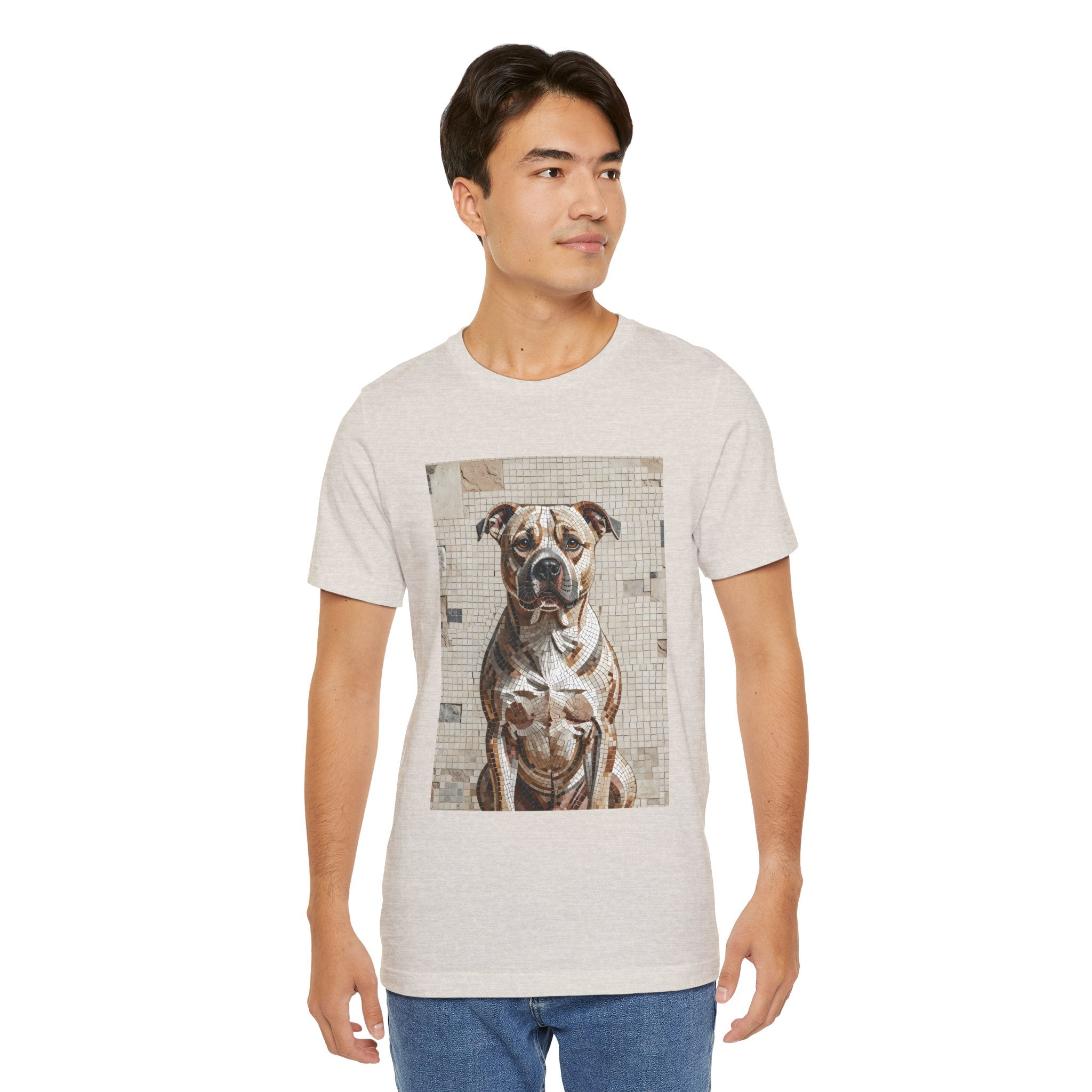 Staffordshire Bull Terrier T Shirt | Living Work of Art Collection | Mosaic Style