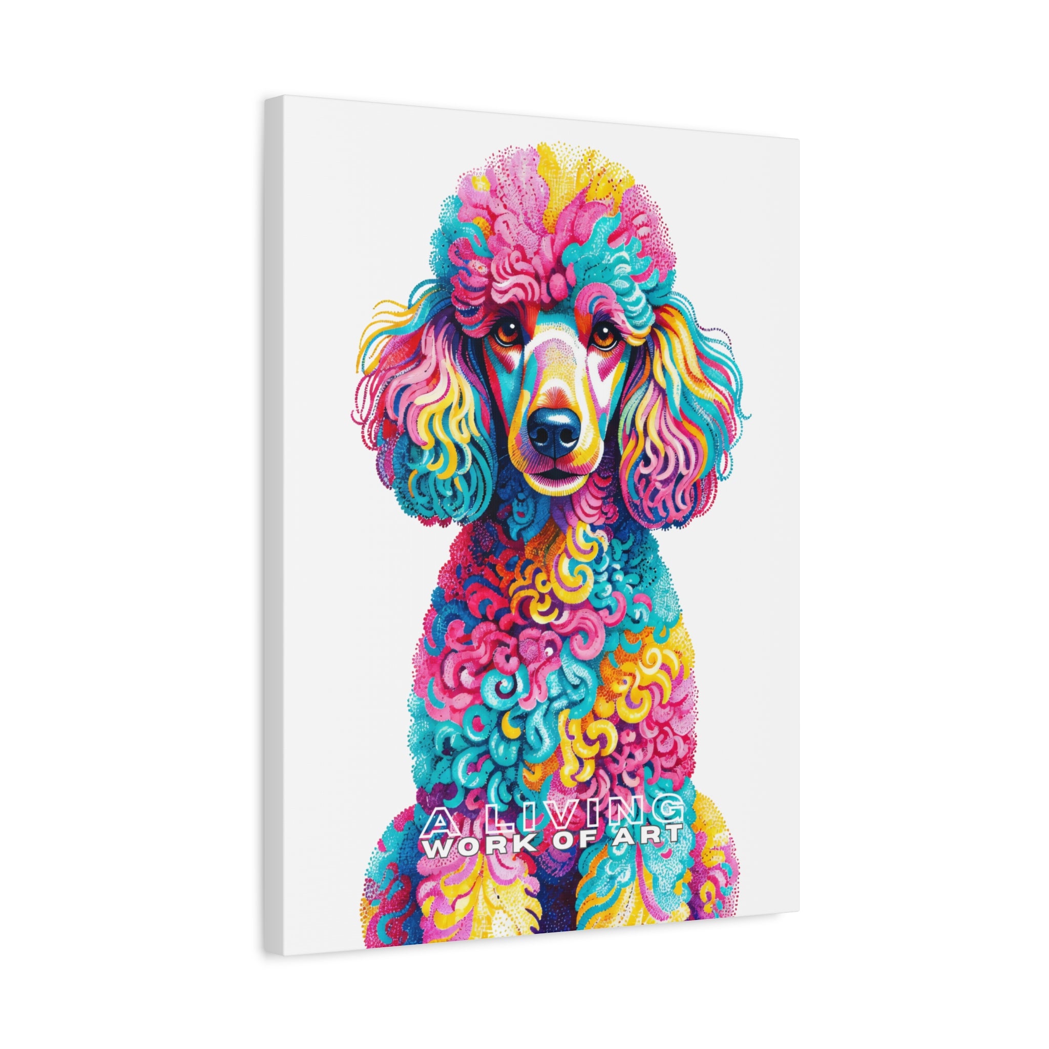 Poodle Canvas Wall Art | Living Work of Art Collection | Pointillism Style Print