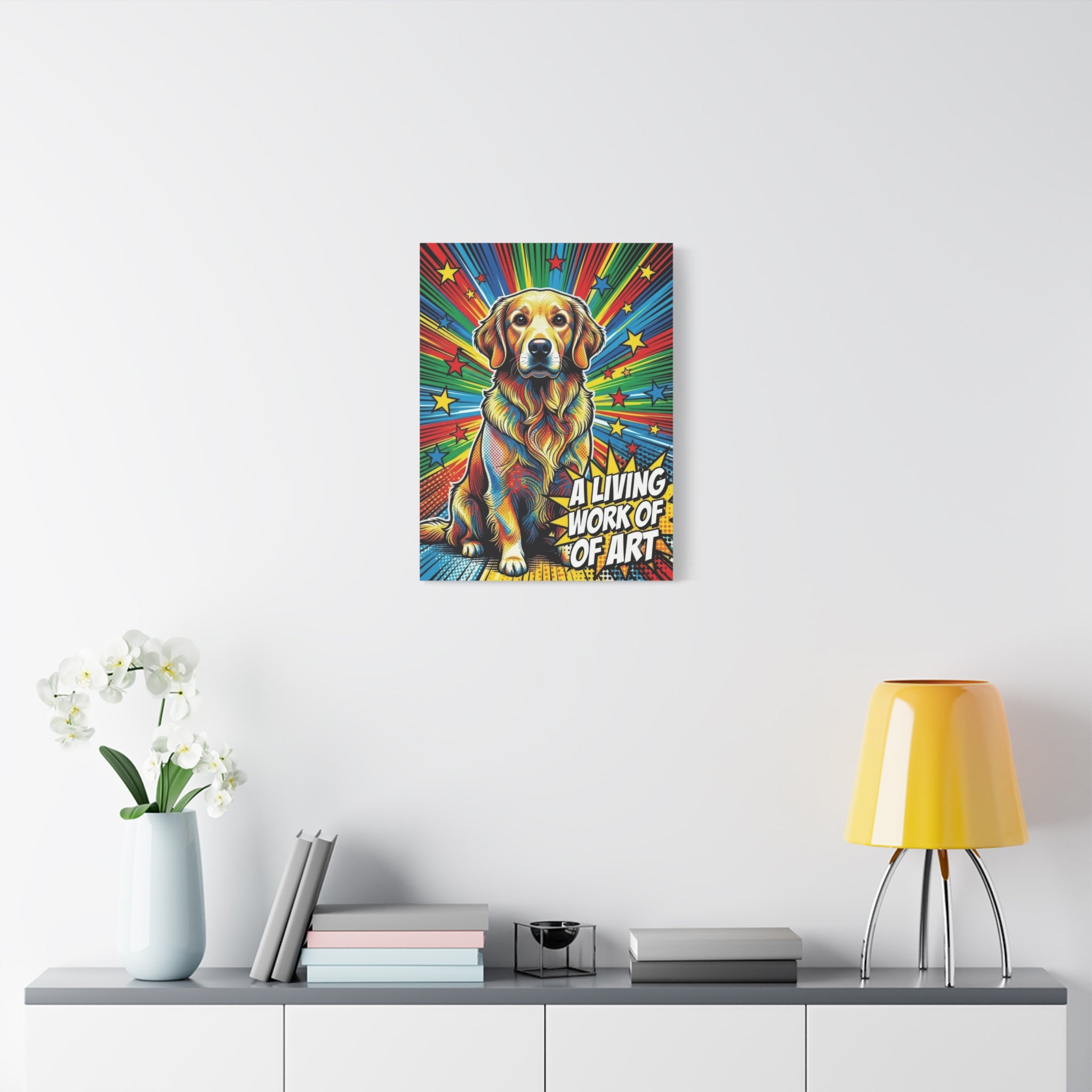 Golden Retriever Canvas Wall Art | Living Work of Art Collection | Pop Art Print