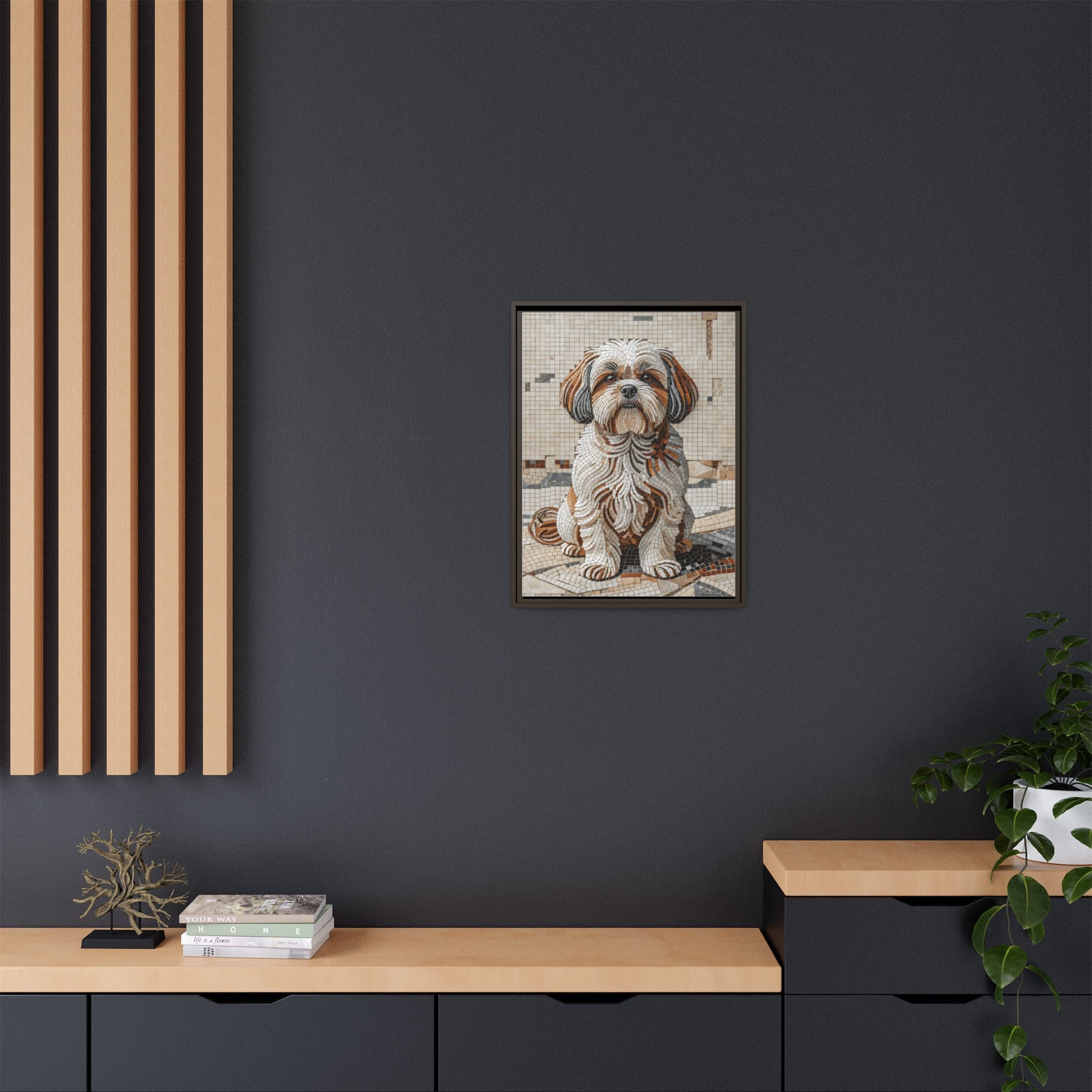 Shih Tzu Canvas Wall Art | Living Work of Art Collection | Mosaic Style Print