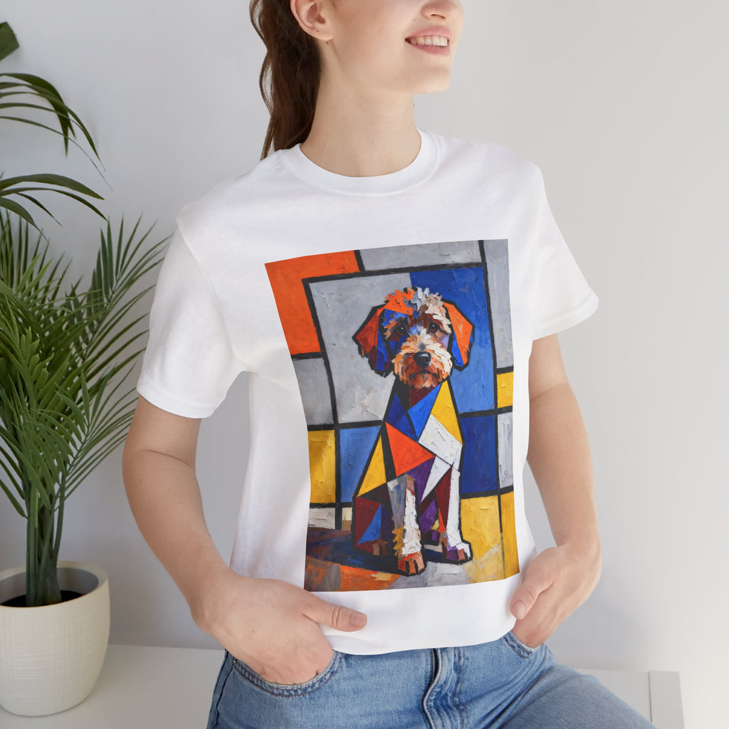 Schnoodle T Shirt | Living Work of Art Collection | Cubist Style