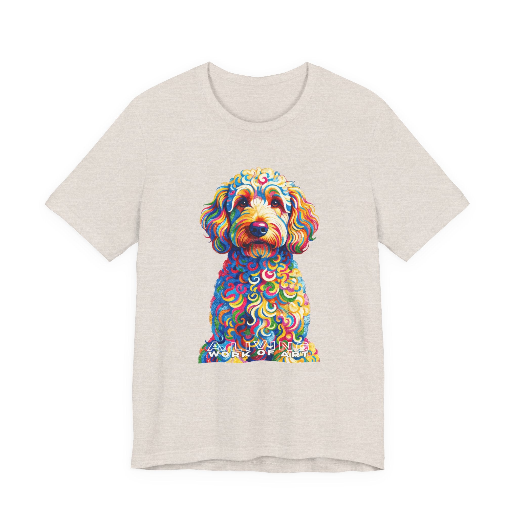 Goldendoodle T Shirt | Living Work of Art Collection | Pointillism Style