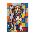 Beagle Canvas Wall Art | Living Work of Art Collection | Cubist Style Print