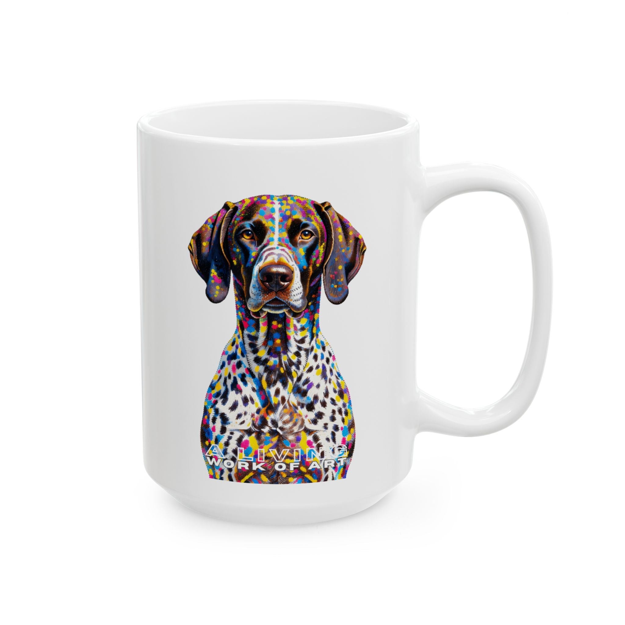 German Shorthaired Pointer Coffee Mug | Living Work of Art Collection | Pointillism Style