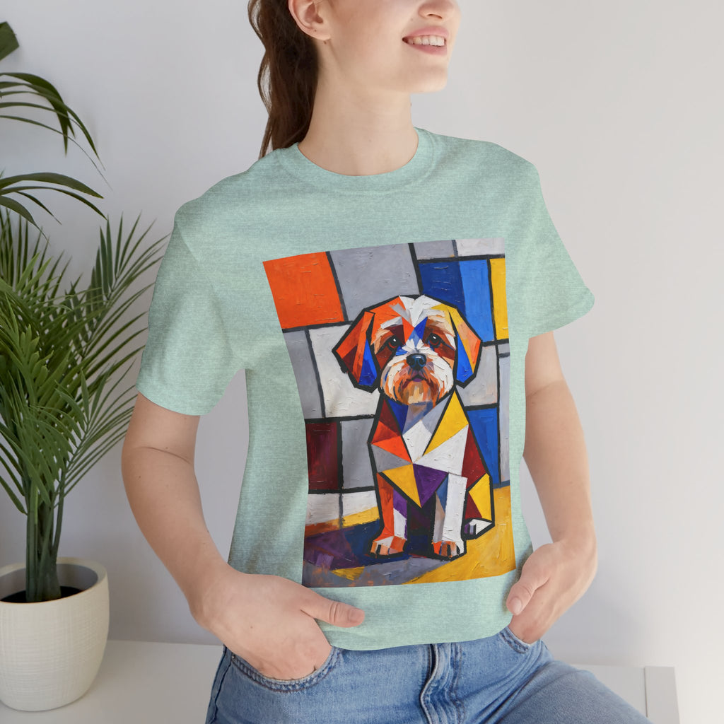 Shih-Poo T Shirt | Living Work of Art Collection | Cubist Style