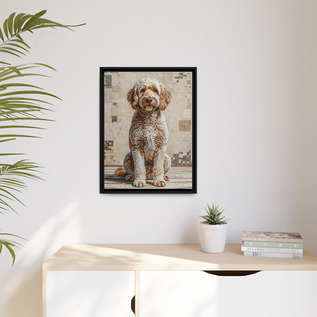 Goldendoodle Canvas Wall Art | Living Work of Art Collection | Mosaic Style Print