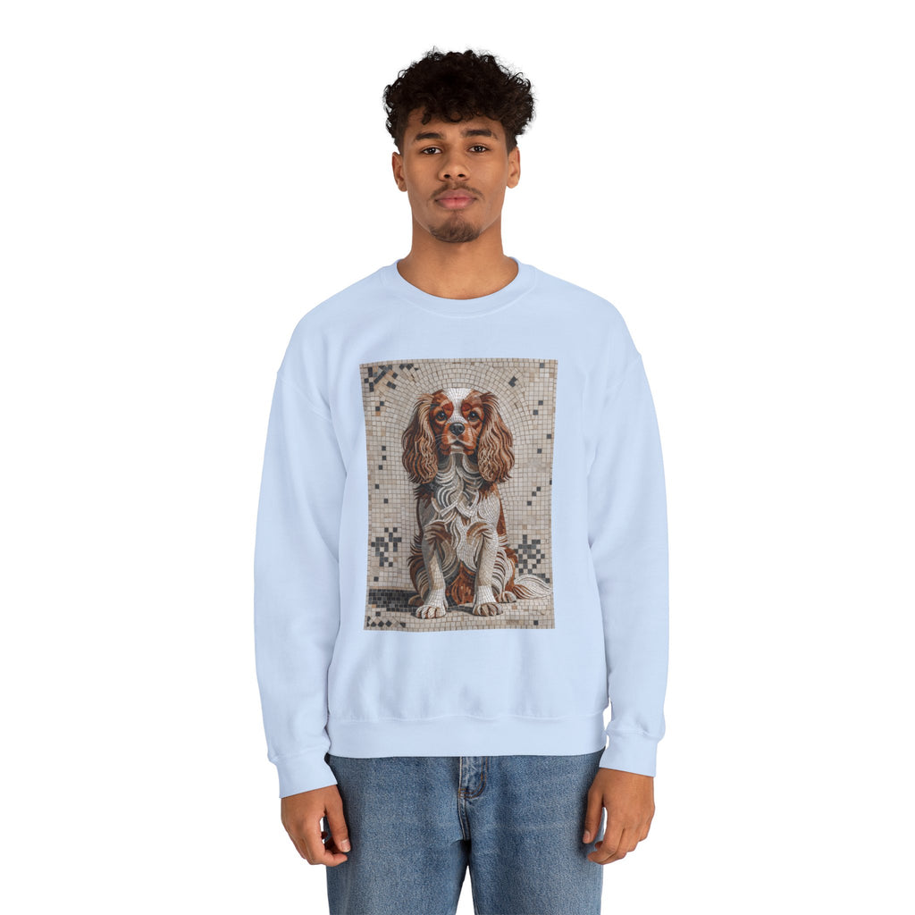 Cavalier King Charles Spaniel Sweatshirt | Living Work of Art Collection | Mosaic Style