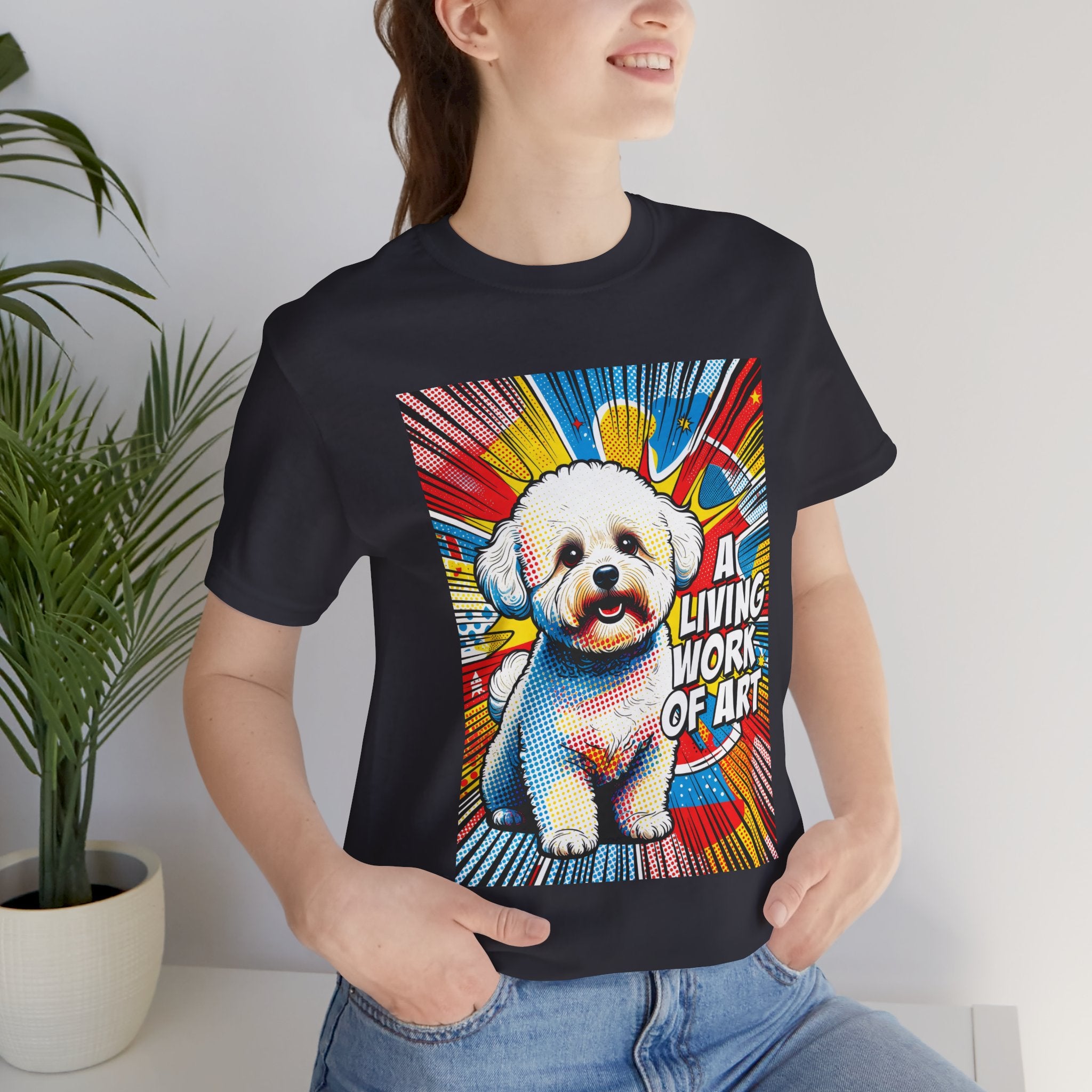 Bichon Frise T Shirt | Living Work of Art Collection | Pop Art