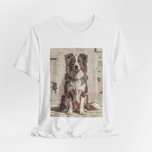 Border Collie T Shirt | Living Work of Art Collection | Mosaic Style