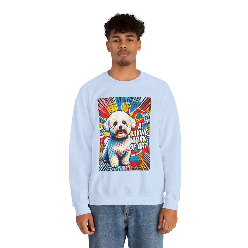 Bichon Frise Sweatshirt | Living Work of Art Collection | Pop Art