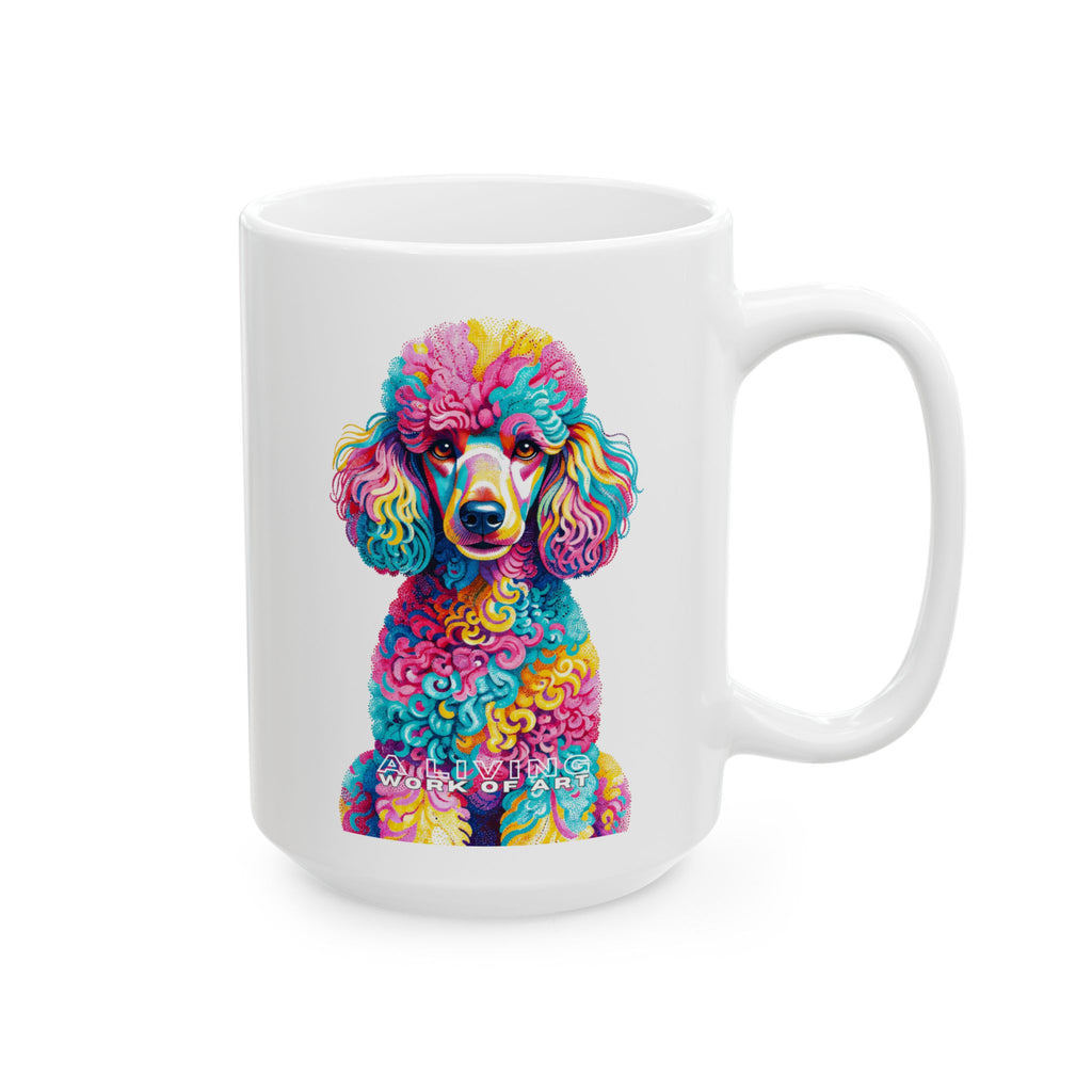 Poodle Coffee Mug | Living Work of Art Collection | Pointillism Style