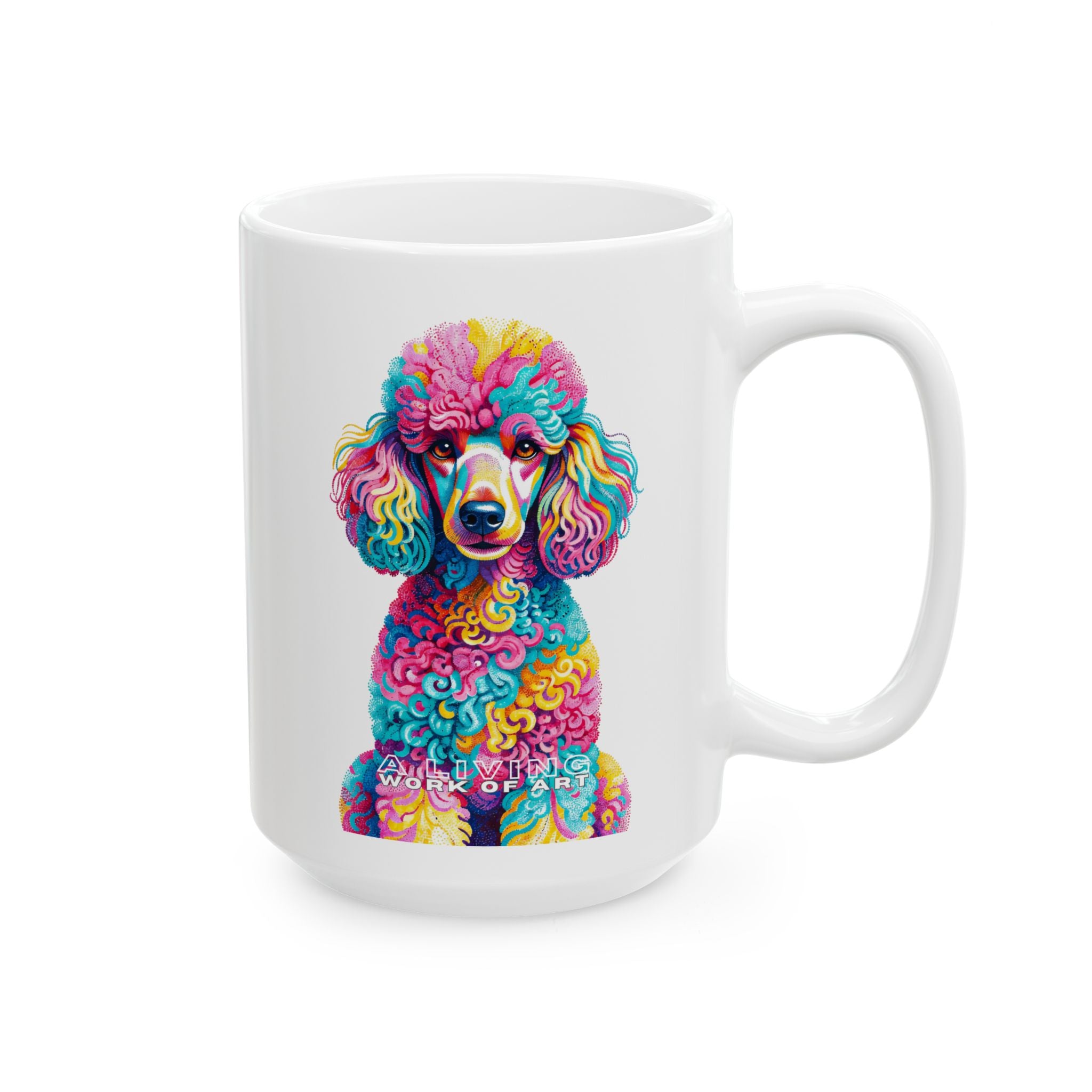 Poodle Coffee Mug | Living Work of Art Collection | Pointillism Style
