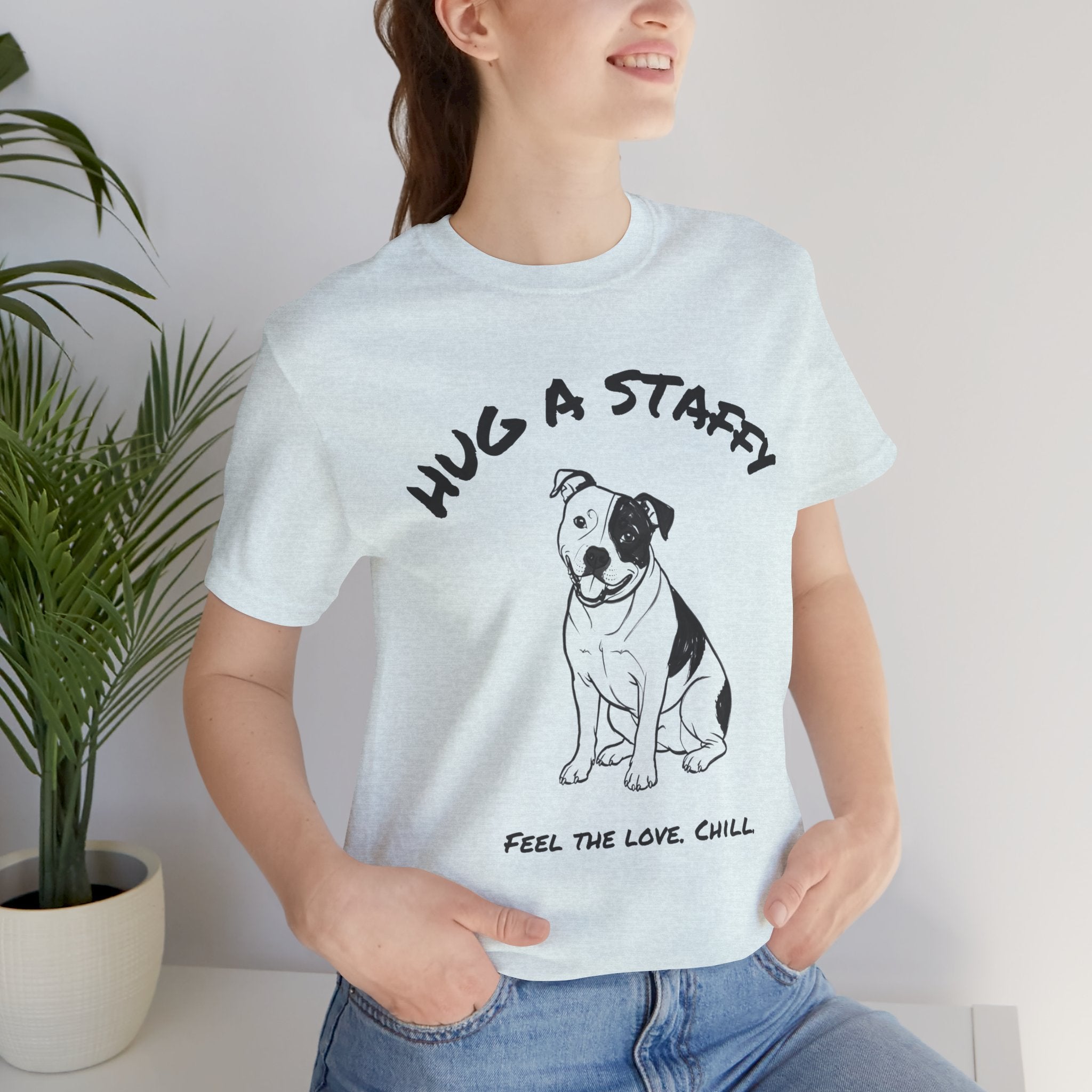 Staffordshire Bull Terrier T Shirt | Hug a Staffy
