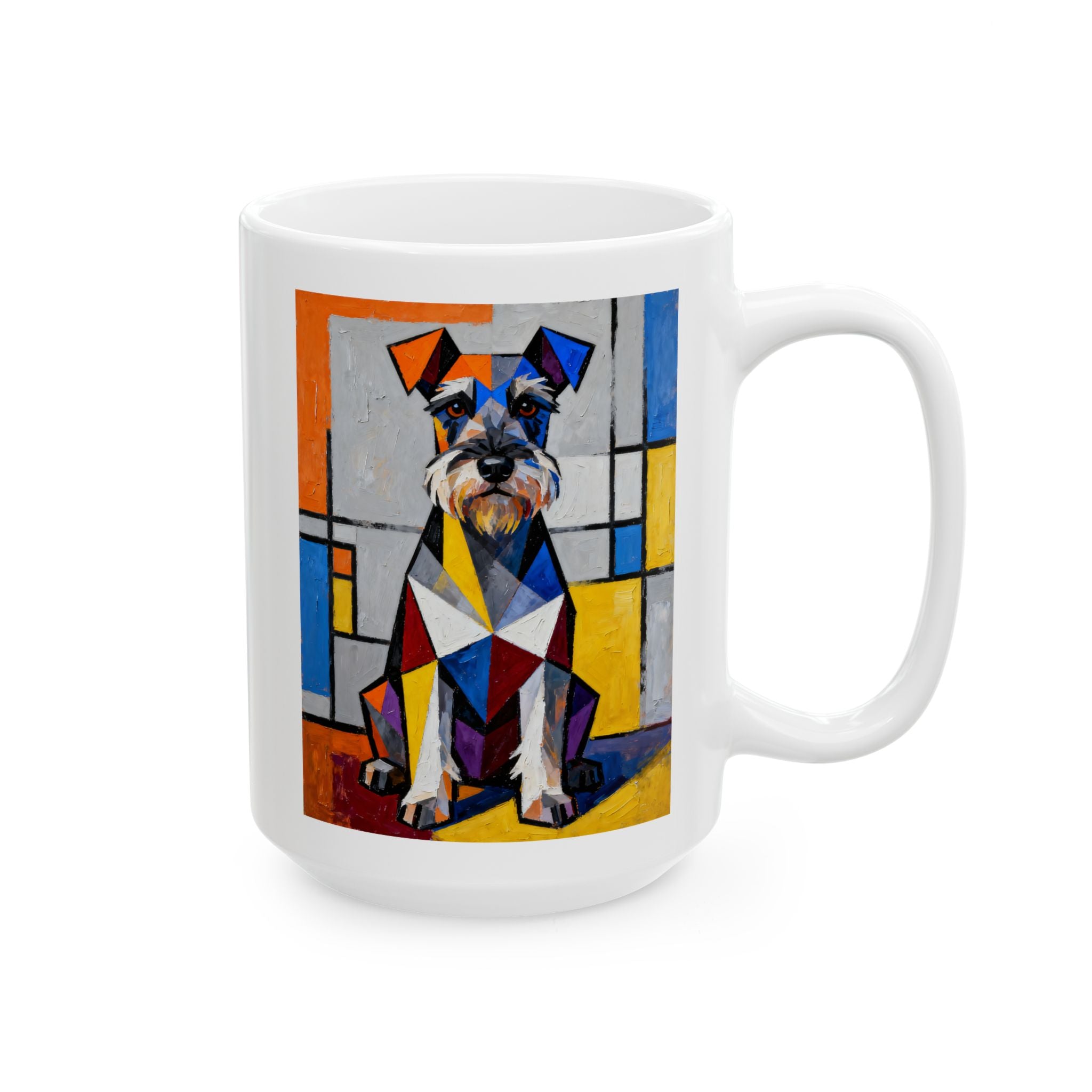 Schnauzer Coffee Mug | Living Work of Art Collection | Cubist Style