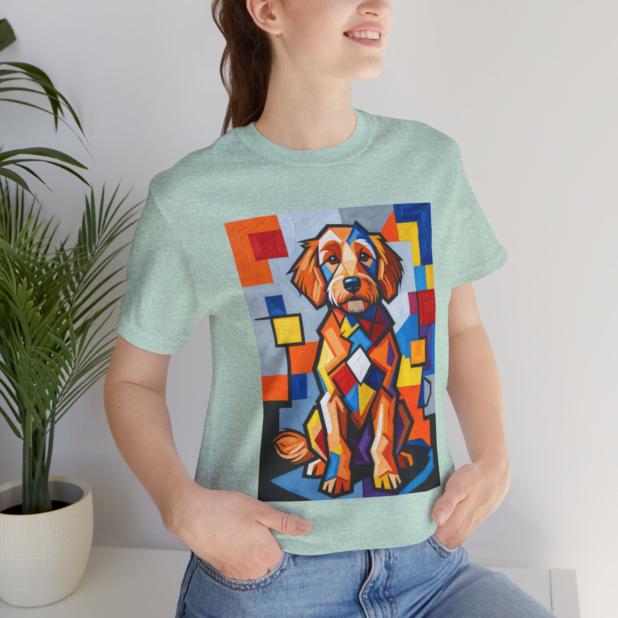 Goldendoodle T Shirt | Living Work of Art Collection | Cubist Style