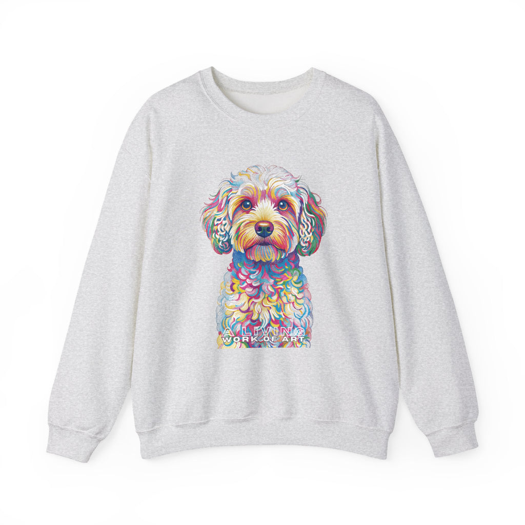 Cavapoo Sweatshirt | Living Work of Art Collection | Pointillism Style