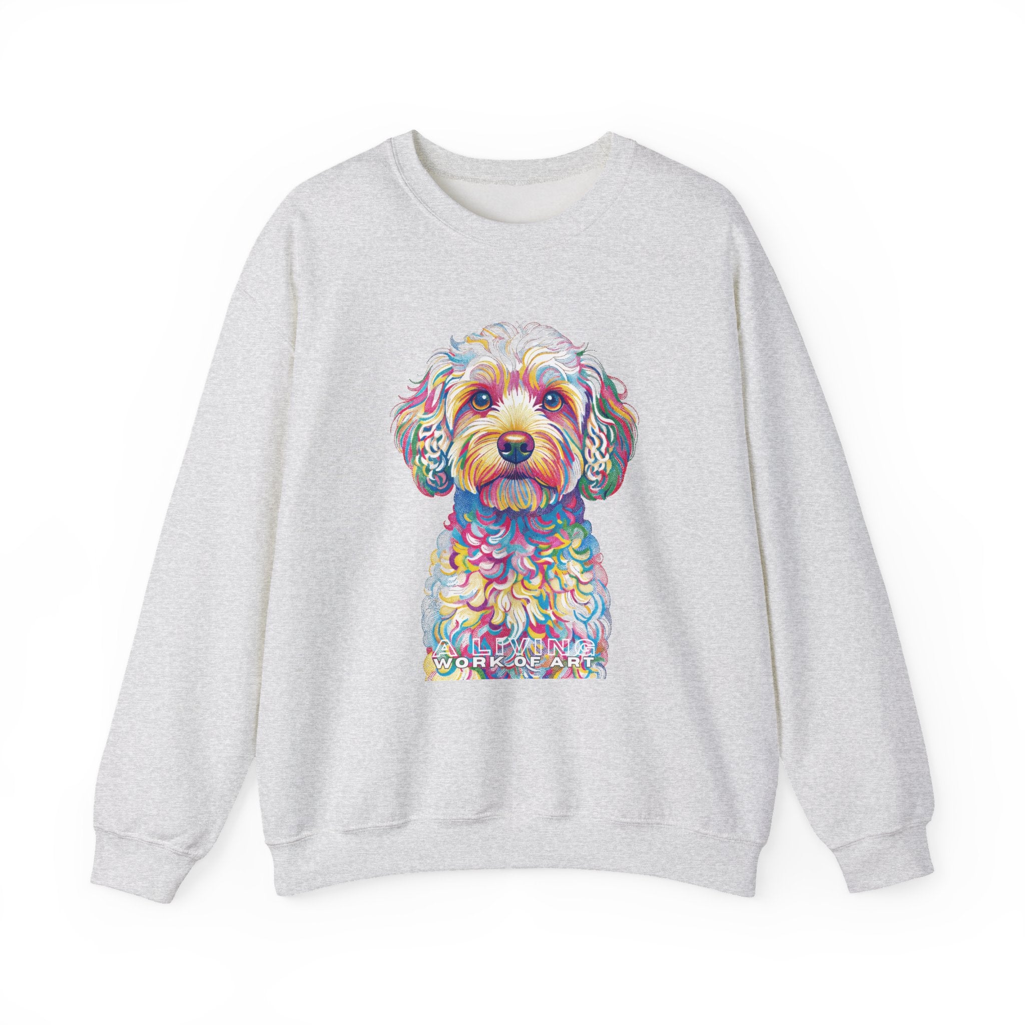 Cavapoo Sweatshirt | Living Work of Art Collection | Pointillism Style
