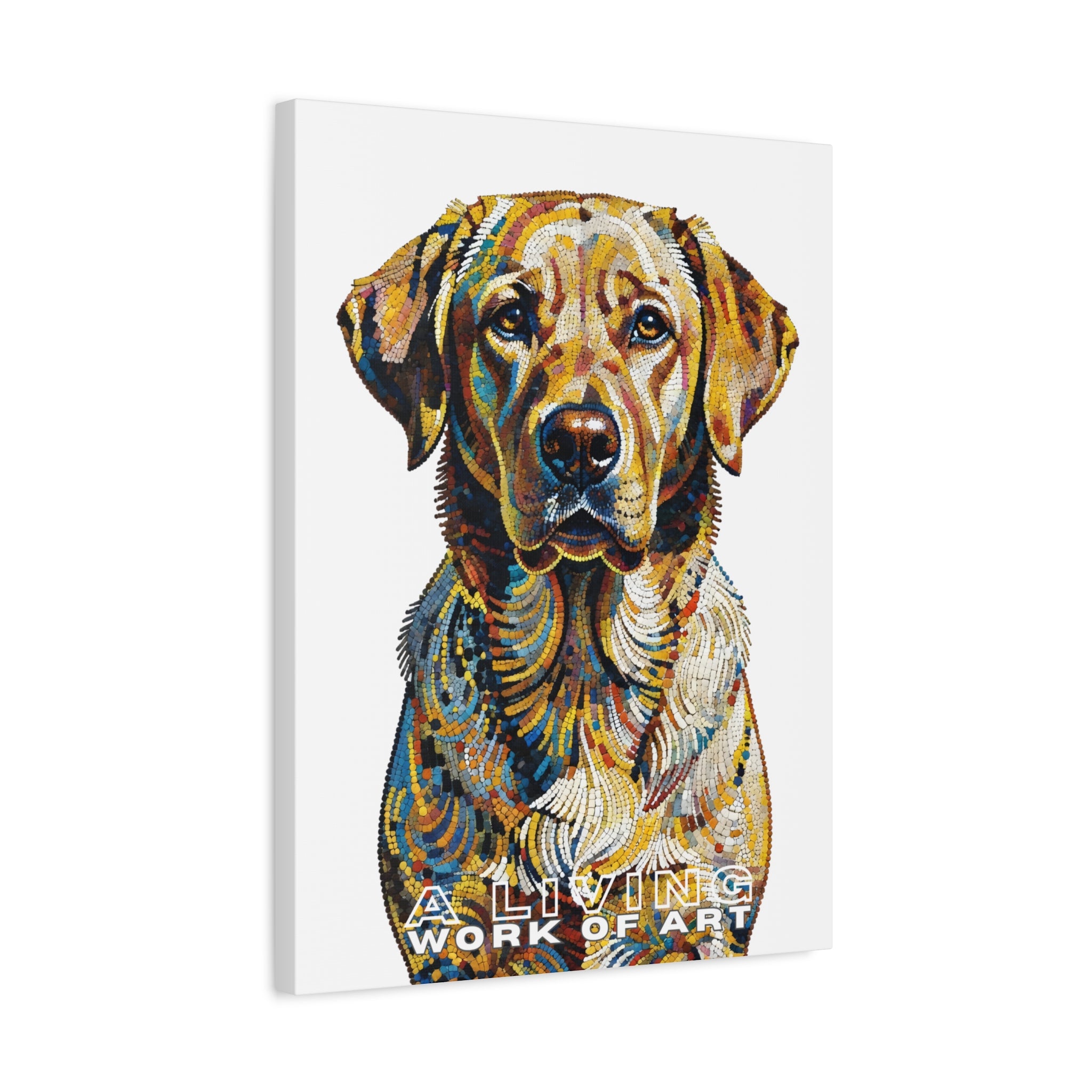 Labrador Retriever Canvas Wall Art | Living Work of Art Collection | Pointillism Style Print