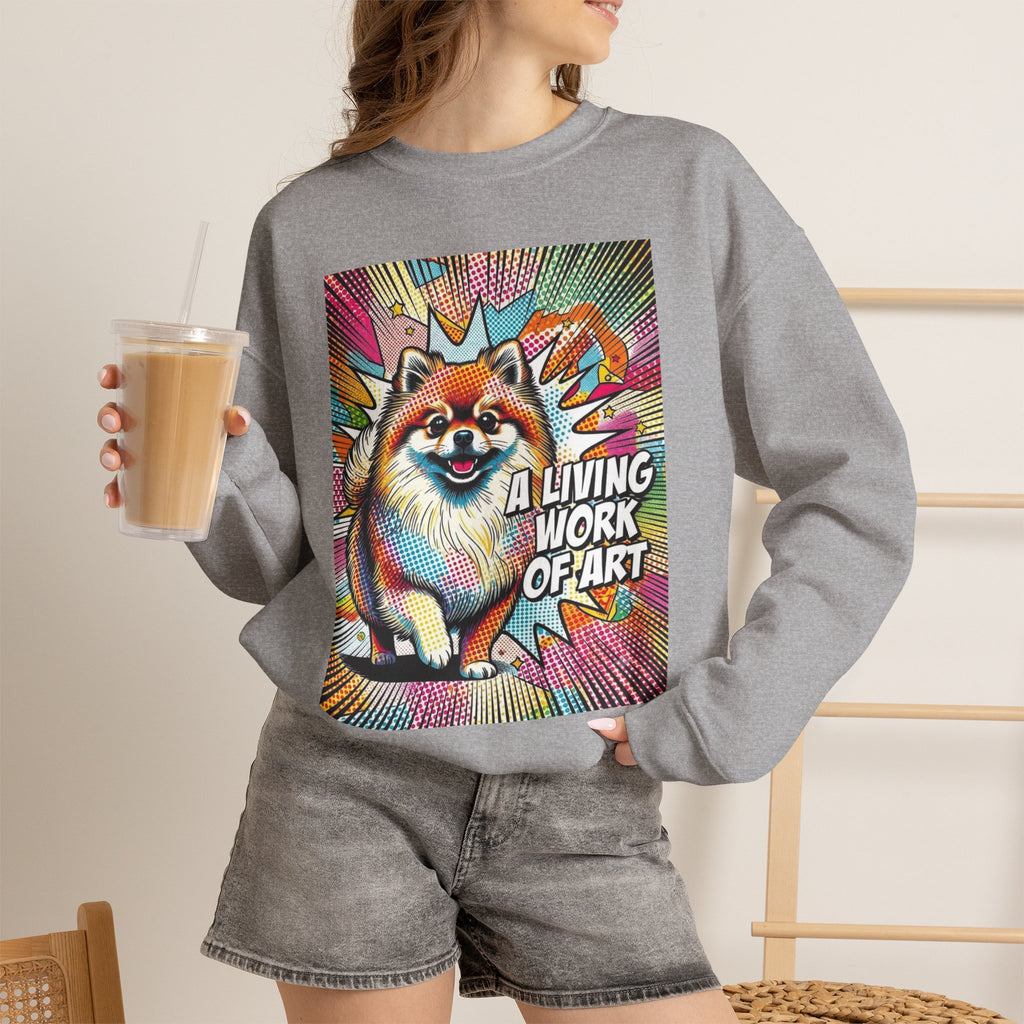 Pomeranian Sweatshirt | Living Work of Art Collection | Pop Art