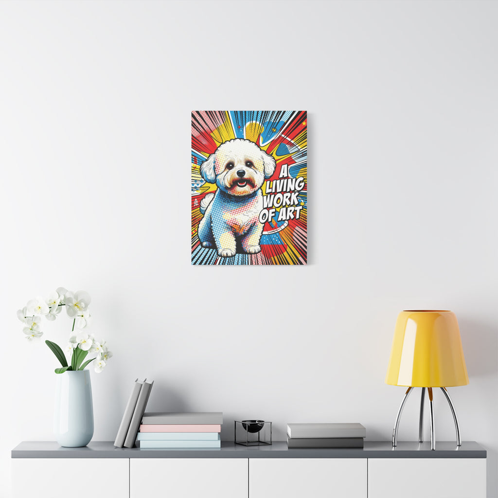 Bichon Frise Canvas Wall Art | Living Work of Art Collection | Pop Art Print