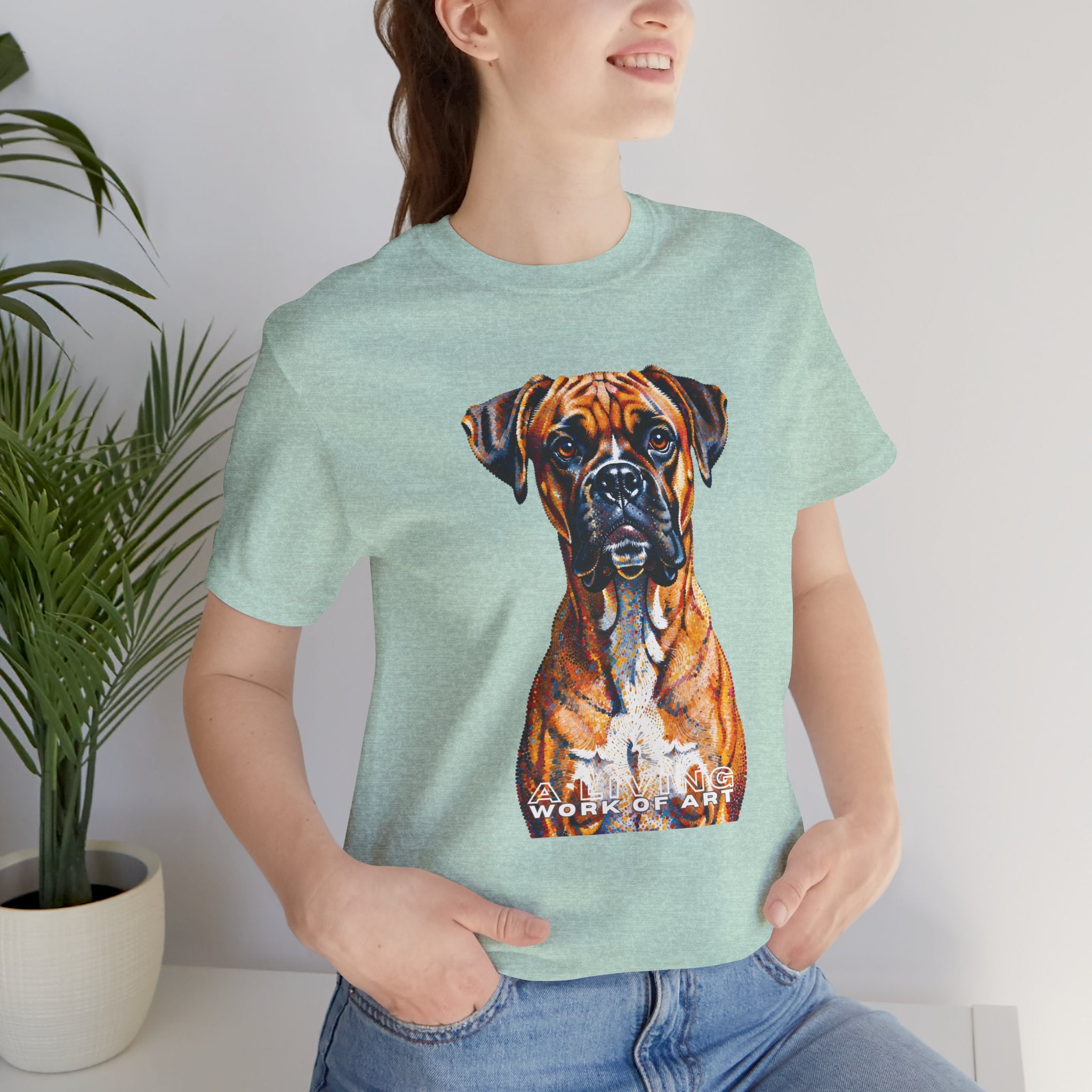 Boxer T Shirt | Living Work of Art Collection | Pointillism Style