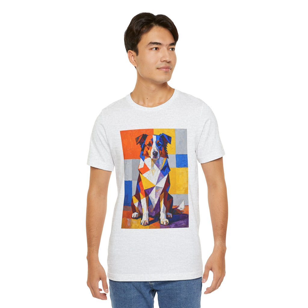 Australian Shepherd T Shirt | Living Work of Art Collection | Cubist Style