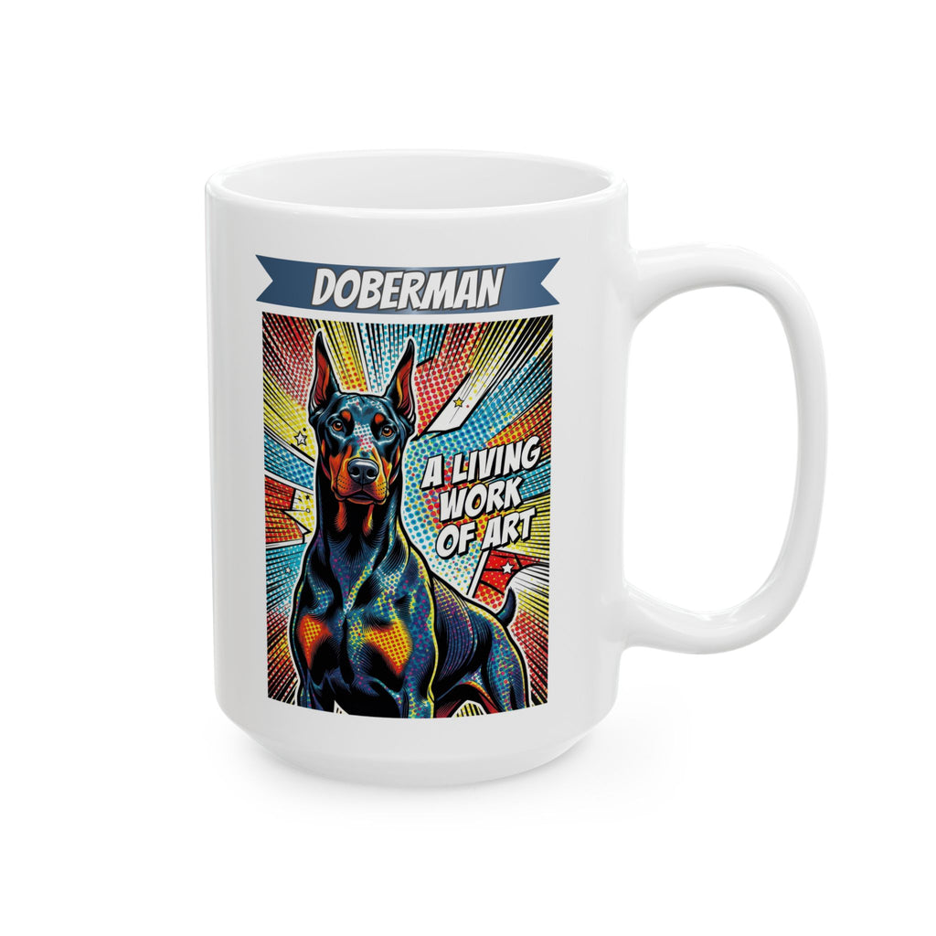 Doberman Pinscher Coffee Mug | Living Work of Art Collection | Pop Art