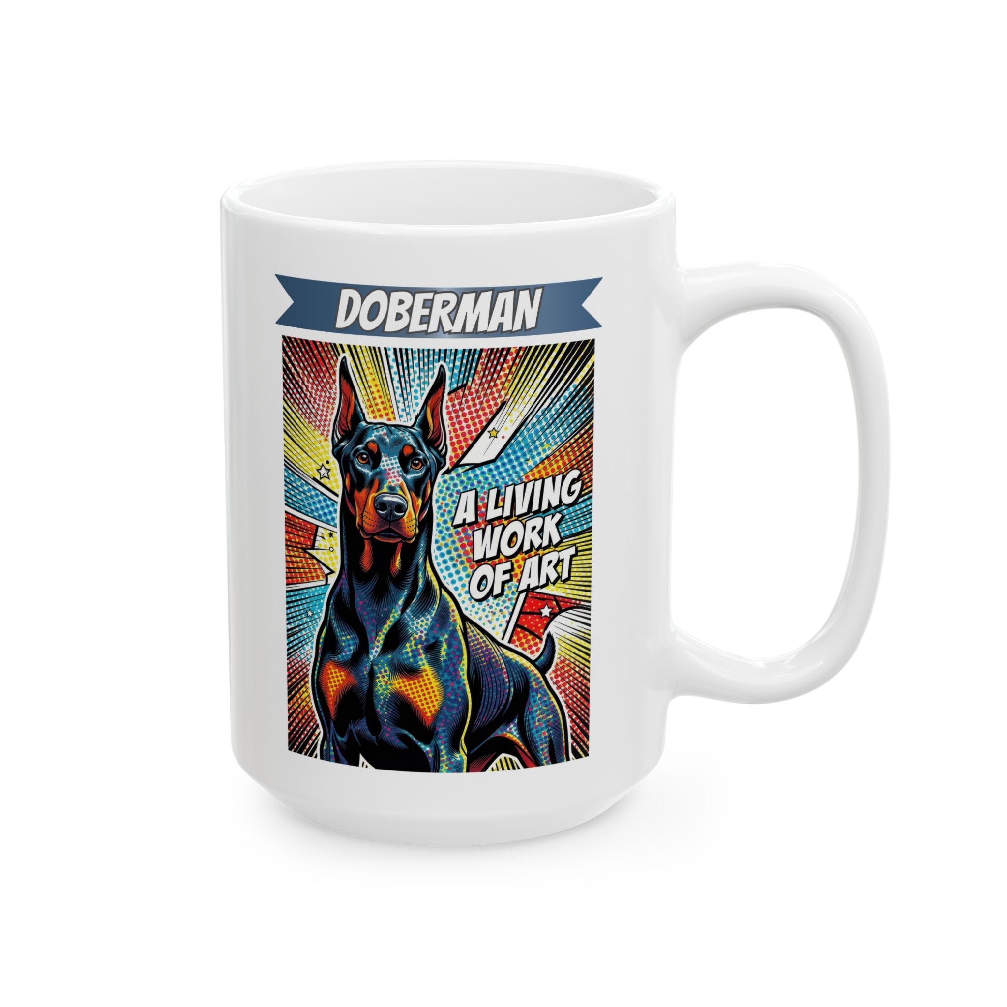 Doberman Pinscher Coffee Mug | Living Work of Art Collection | Pop Art
