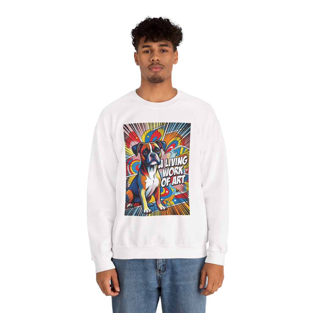 Boxer Sweatshirt | Living Work of Art Collection | Pop Art