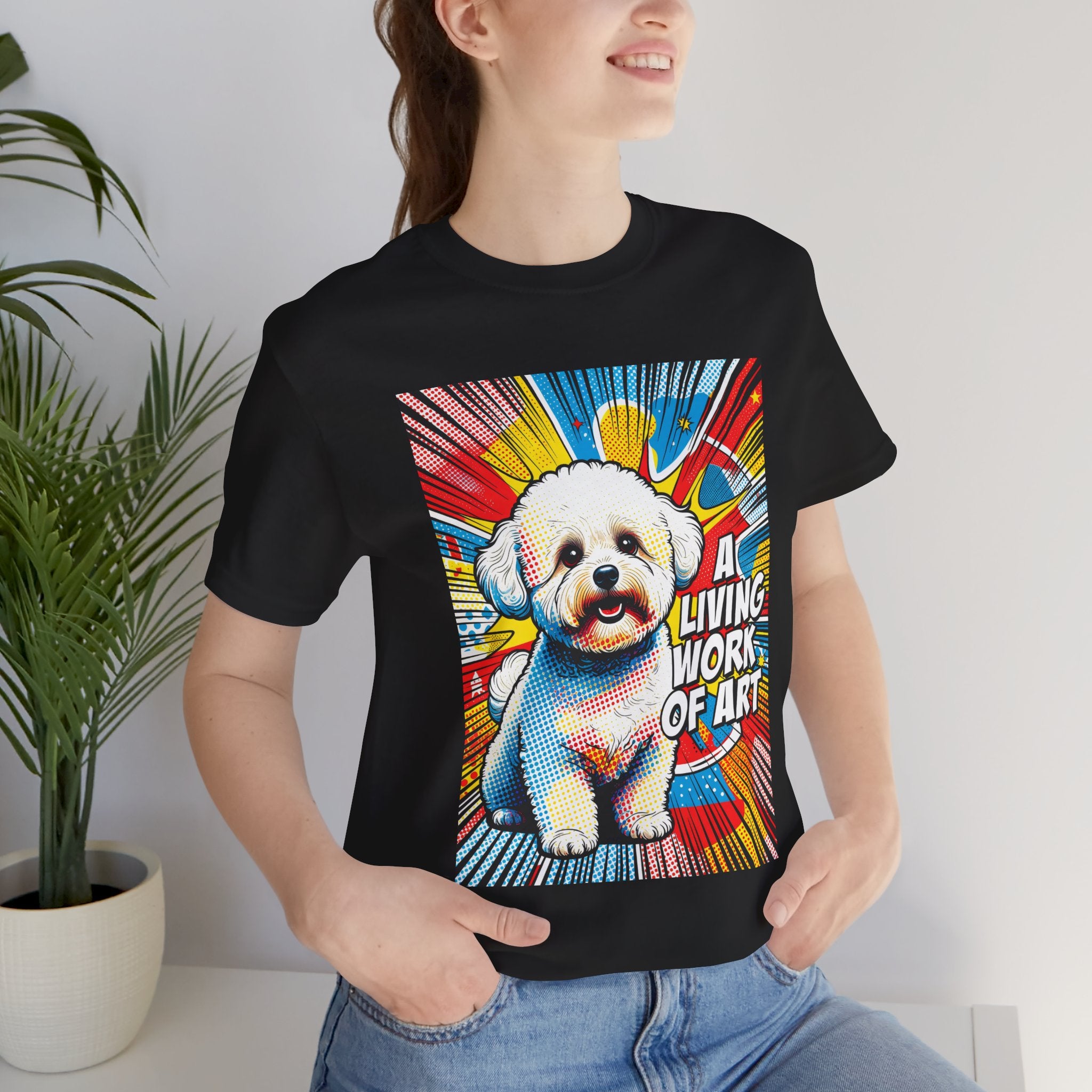Bichon Frise T Shirt | Living Work of Art Collection | Pop Art
