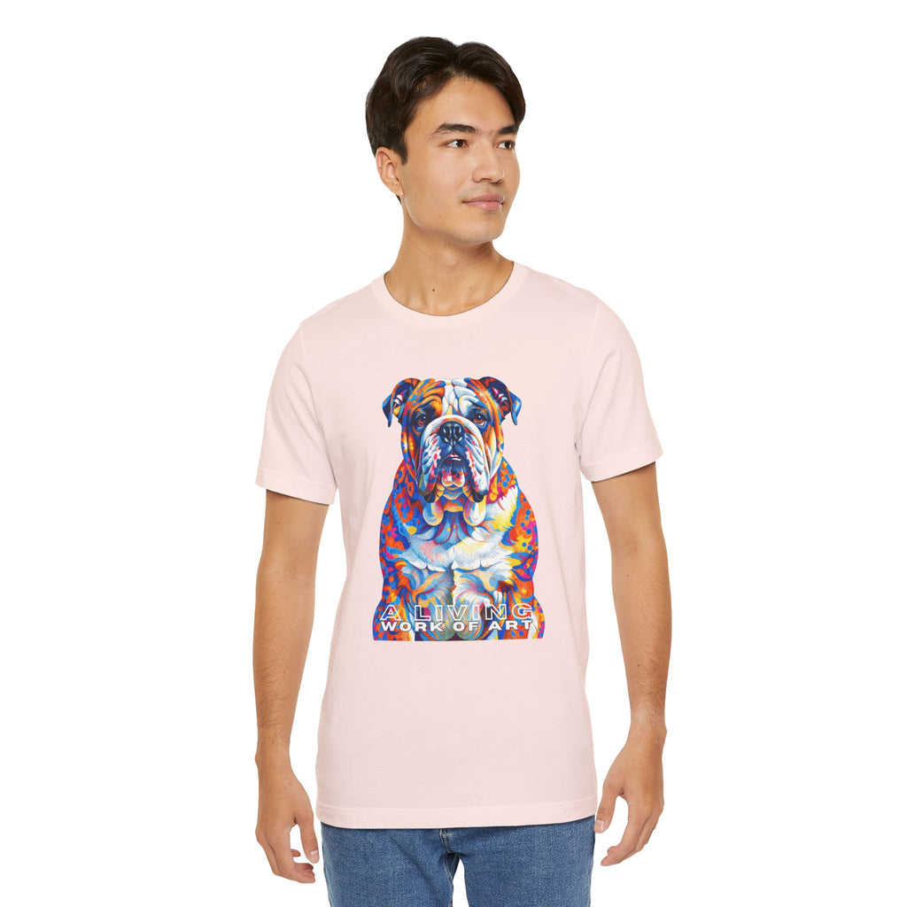 Bulldog T Shirt | Living Work of Art Collection | Pointillism Style