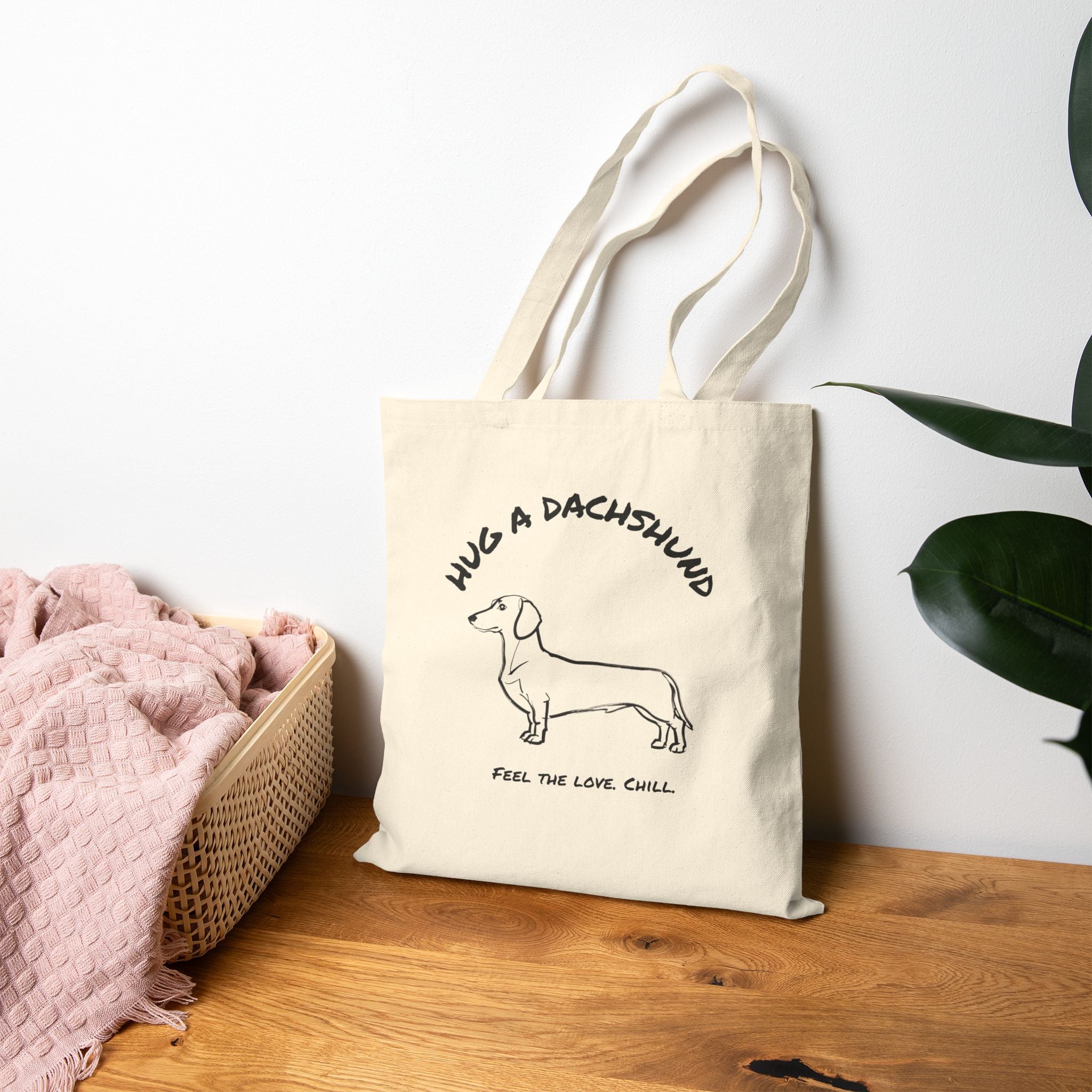 Dachshund Tote Bag | Hug a Dachshund