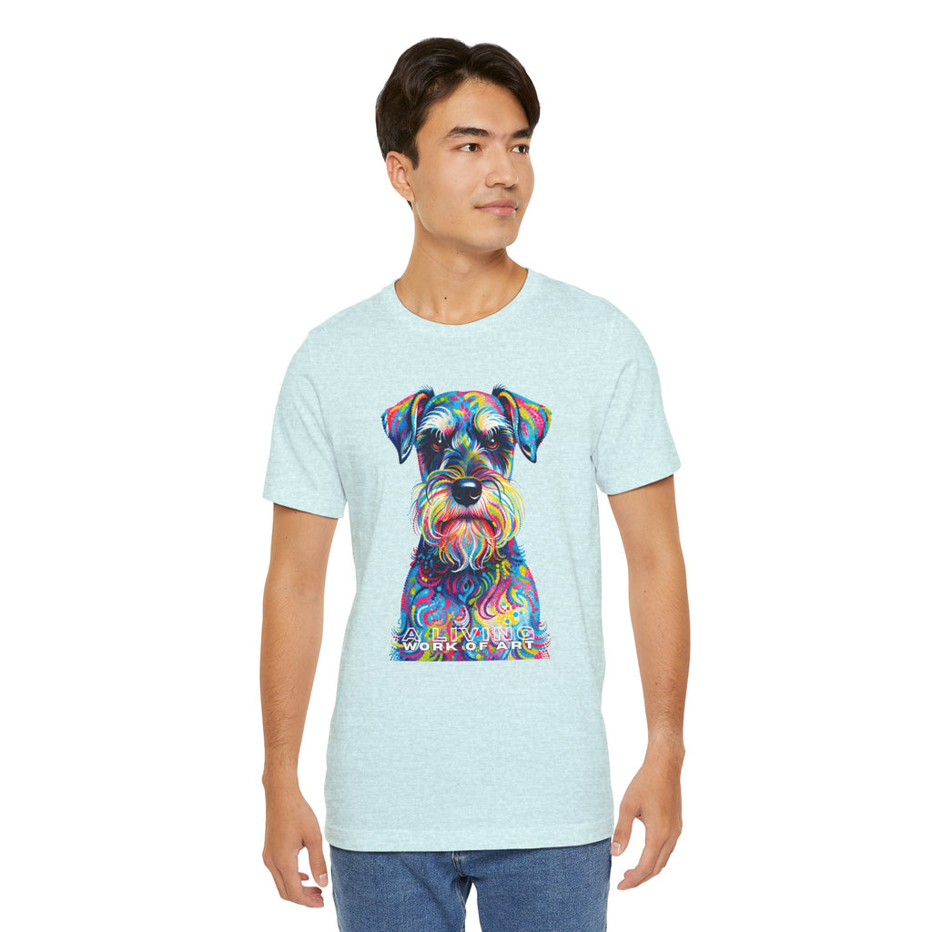 Schnauzer T Shirt | Living Work of Art Collection | Pointillism Style