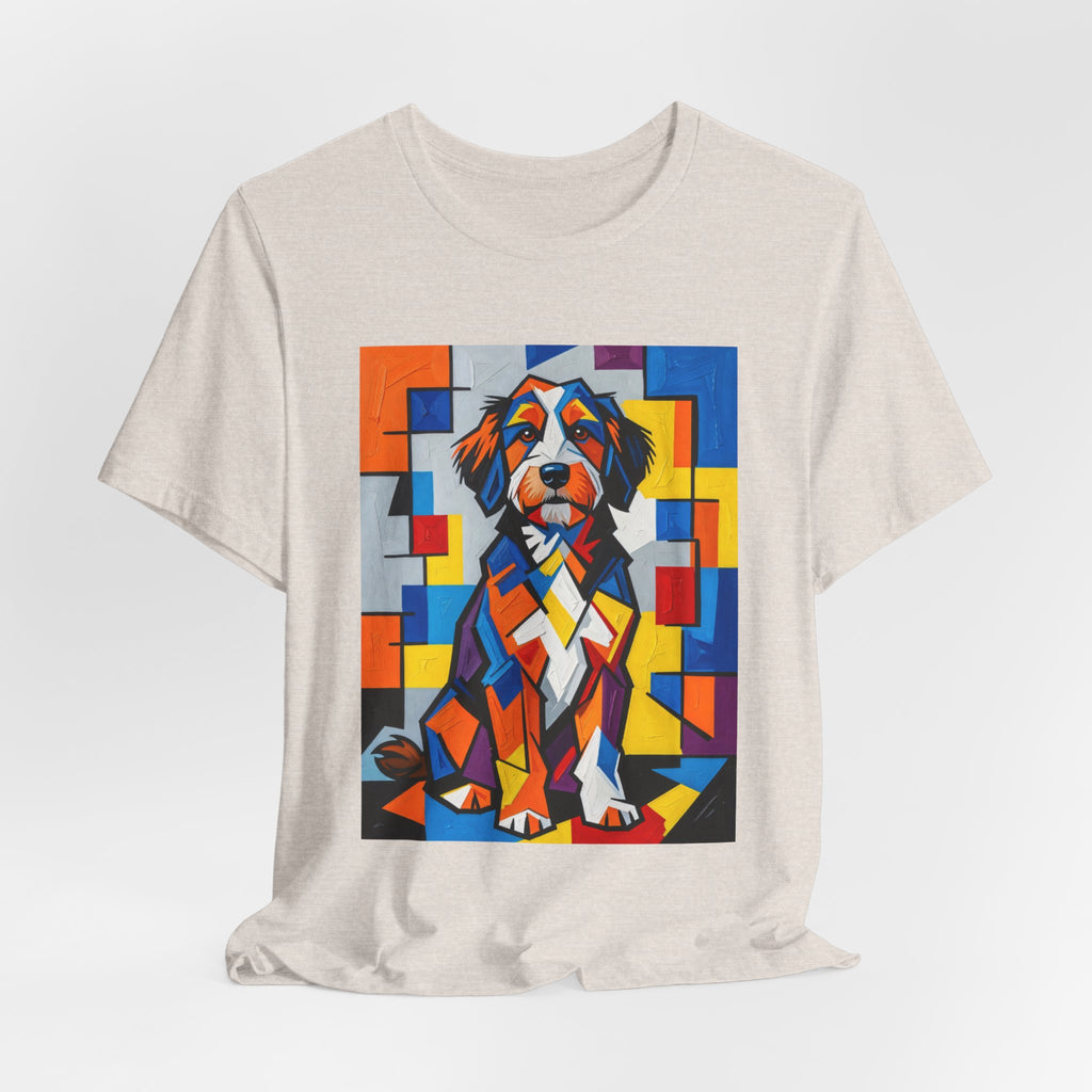 Bernedoodle T Shirt | Living Work of Art Collection | Cubist Style