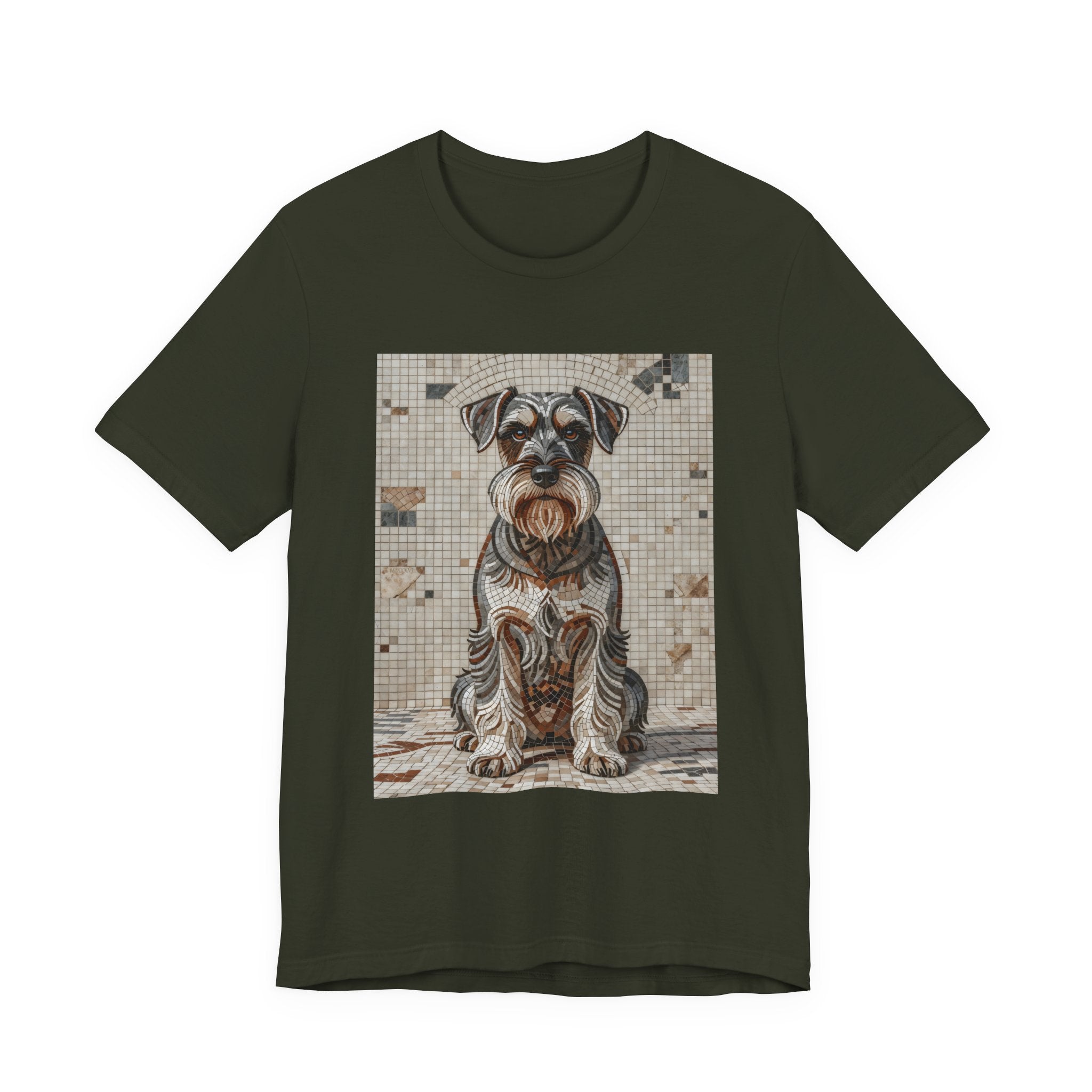 Schnauzer T Shirt | Living Work of Art Collection | Mosaic Style