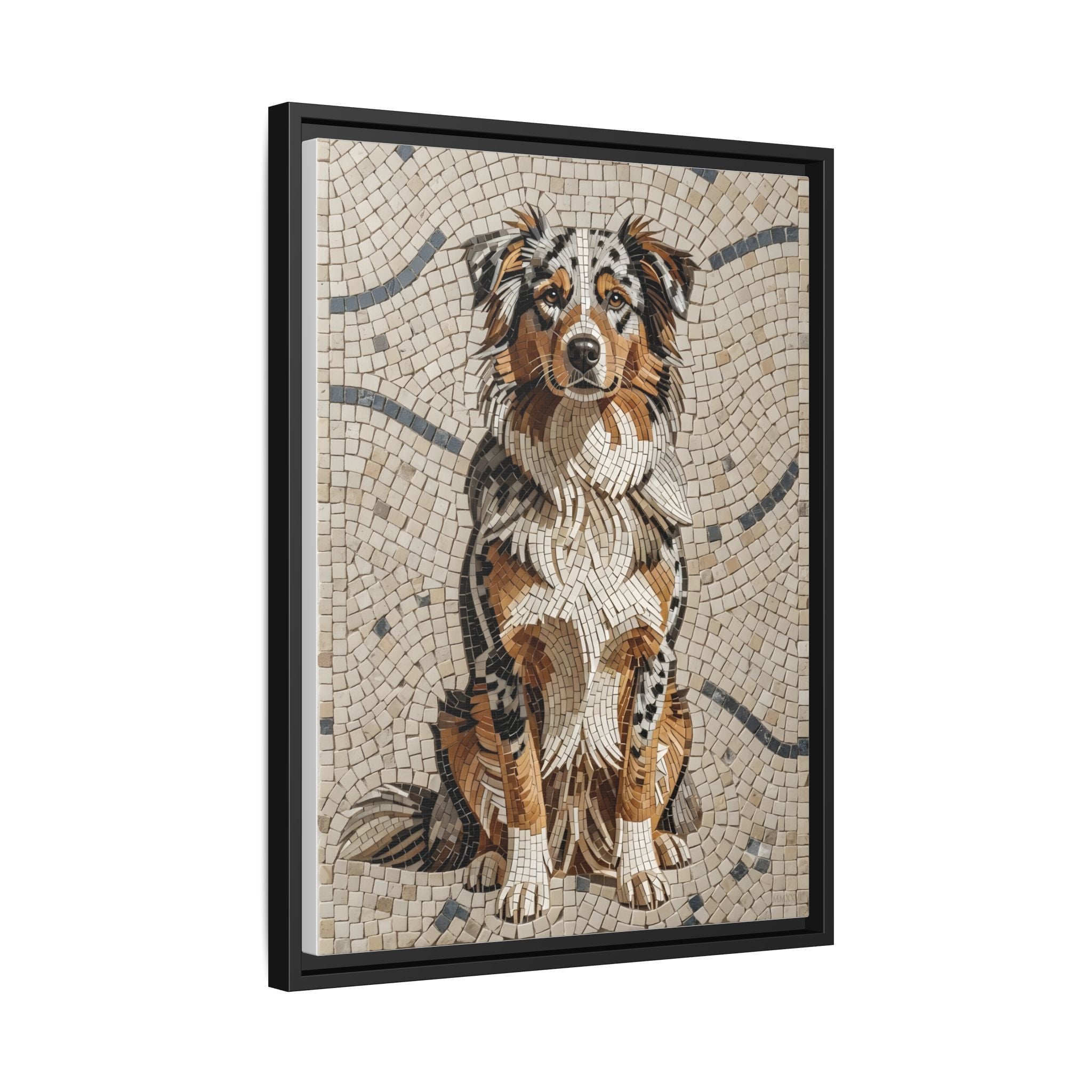 Australian Shepherd Canvas Wall Art | Living Work of Art Collection | Mosaic Style Print
