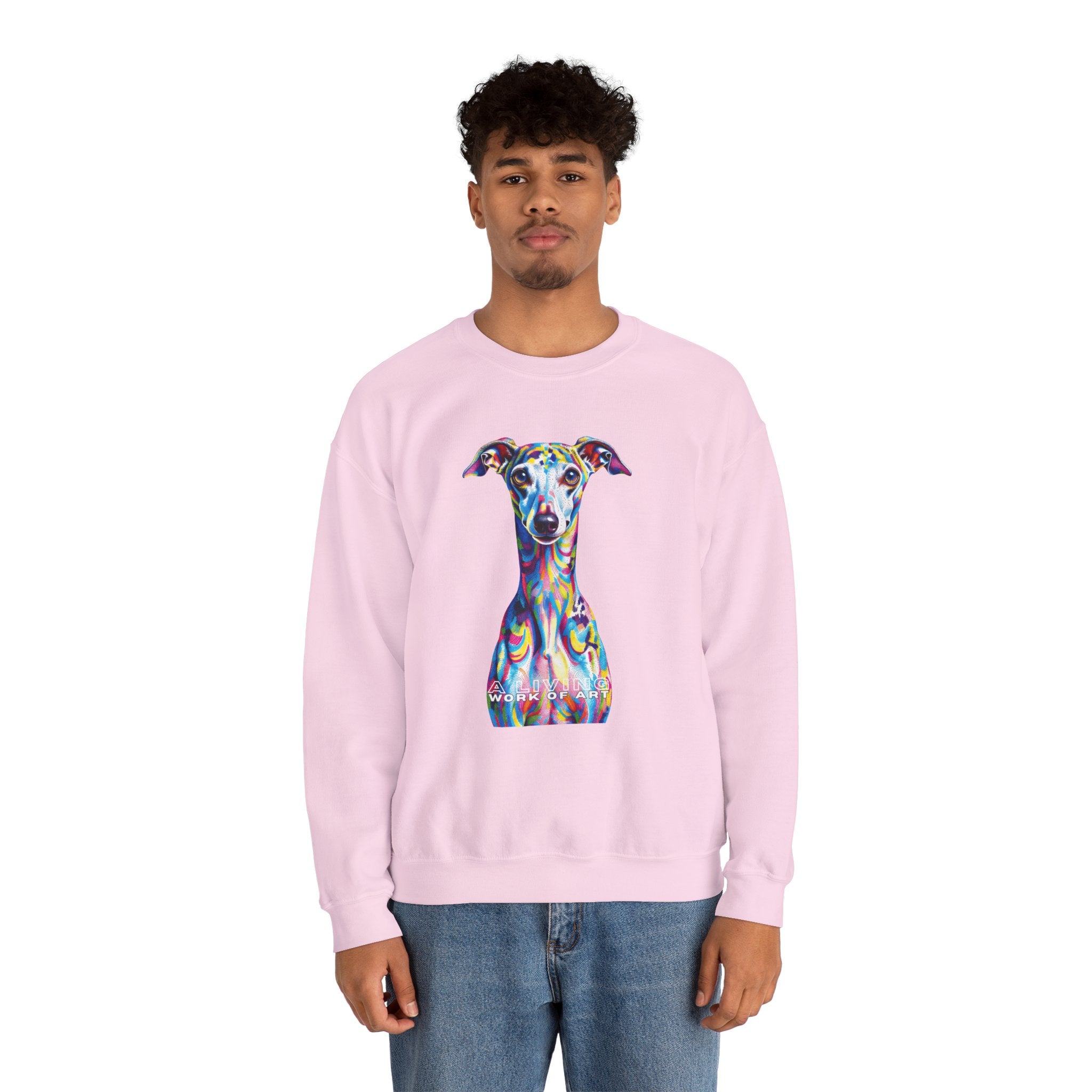 Italian Greyhound Sweatshirt | Living Work of Art Collection | Pointillism Style