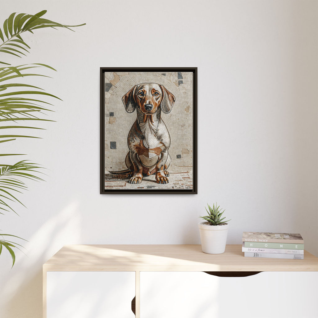 Dachshund Canvas Wall Art | Living Work of Art Collection | Mosaic Style Print