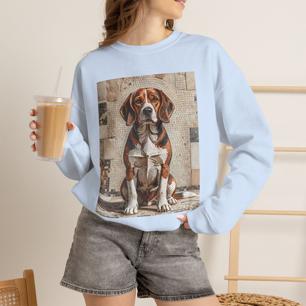 Beagle Sweatshirt | Living Work of Art Collection | Mosaic Style