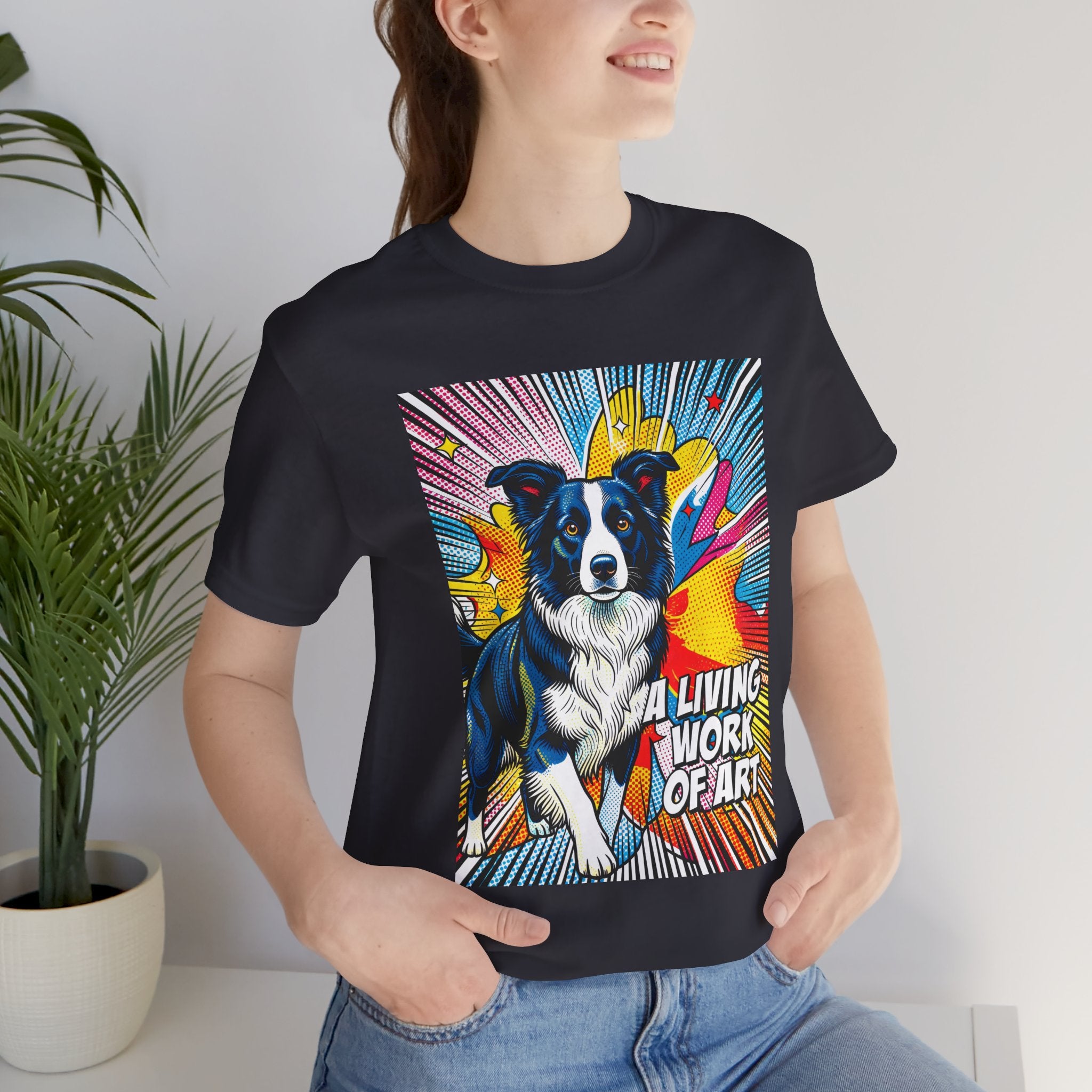 Border Collie T Shirt | Living Work of Art Collection | Pop Art