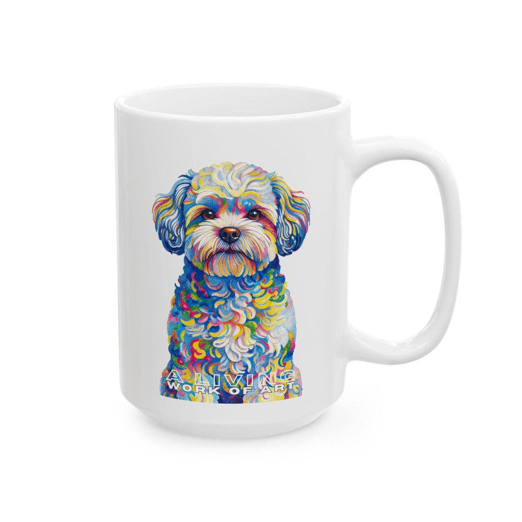 Shih-Poo Coffee Mug | Living Work of Art Collection | Pointillism Style