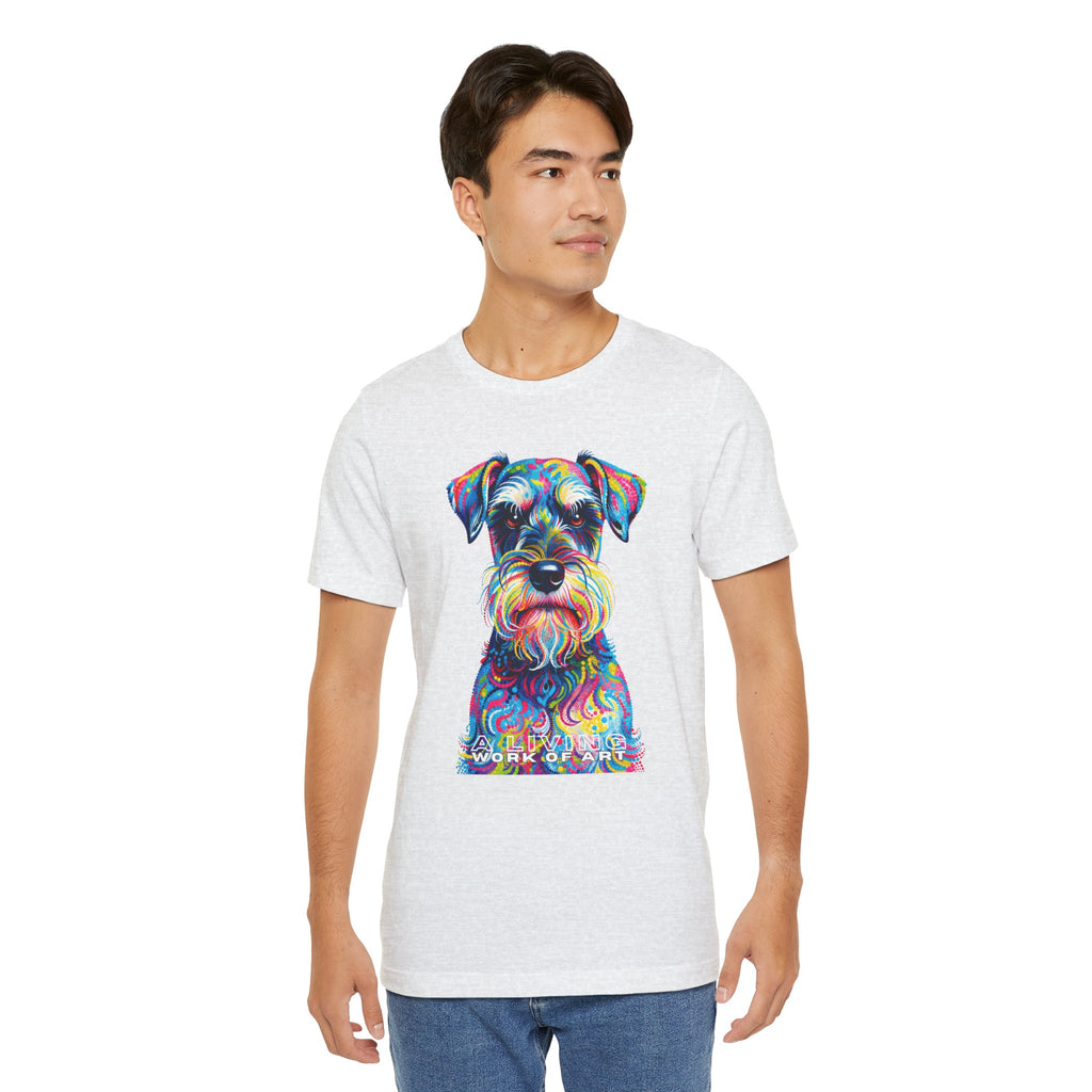 Schnauzer T Shirt | Living Work of Art Collection | Pointillism Style
