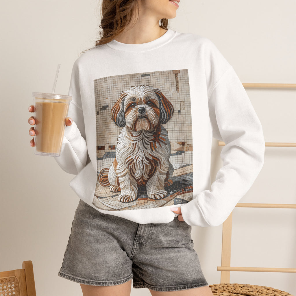 Shih Tzu Sweatshirt | Living Work of Art Collection | Mosaic Style