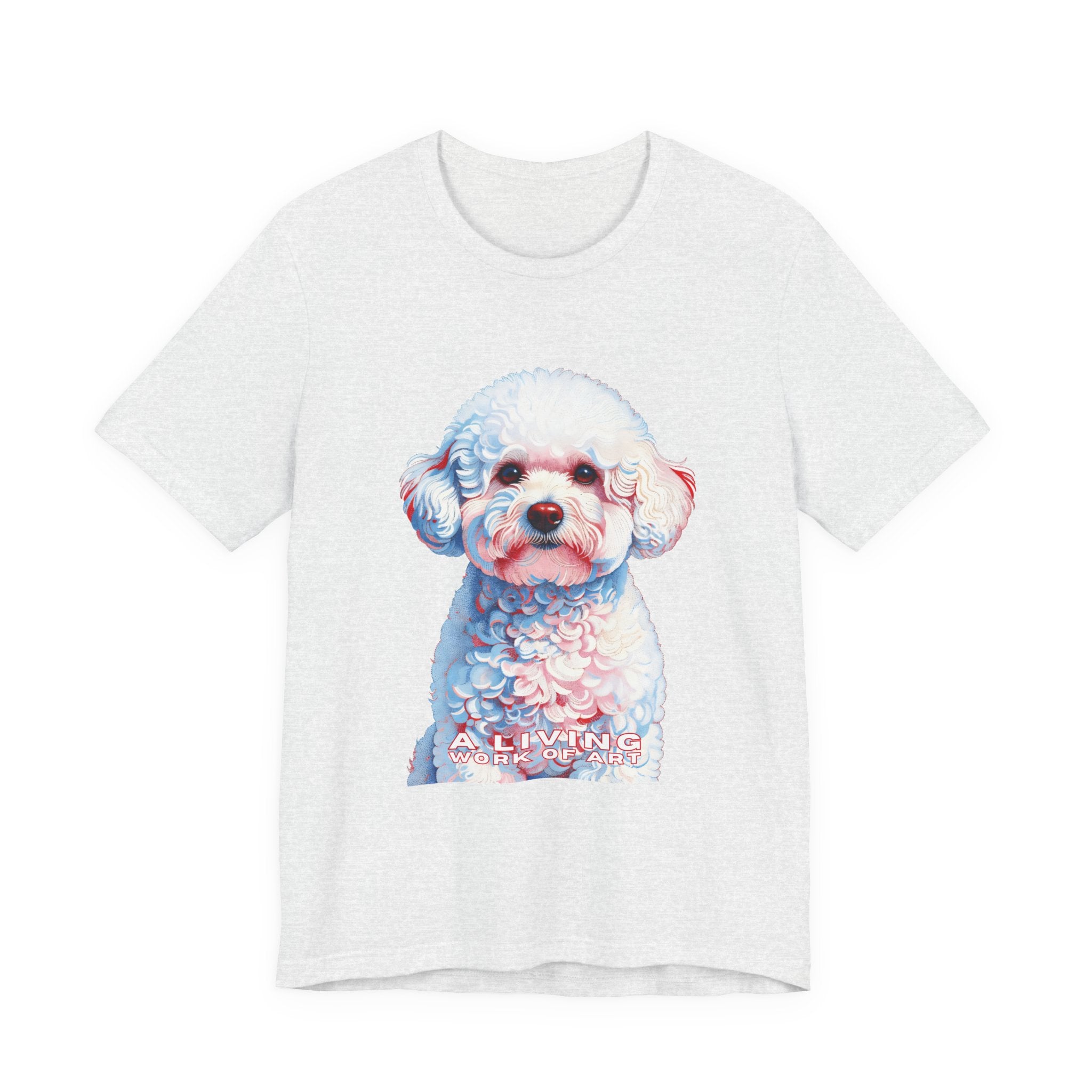 Bichon Frise T Shirt | Living Work of Art Collection | Pointillism Style