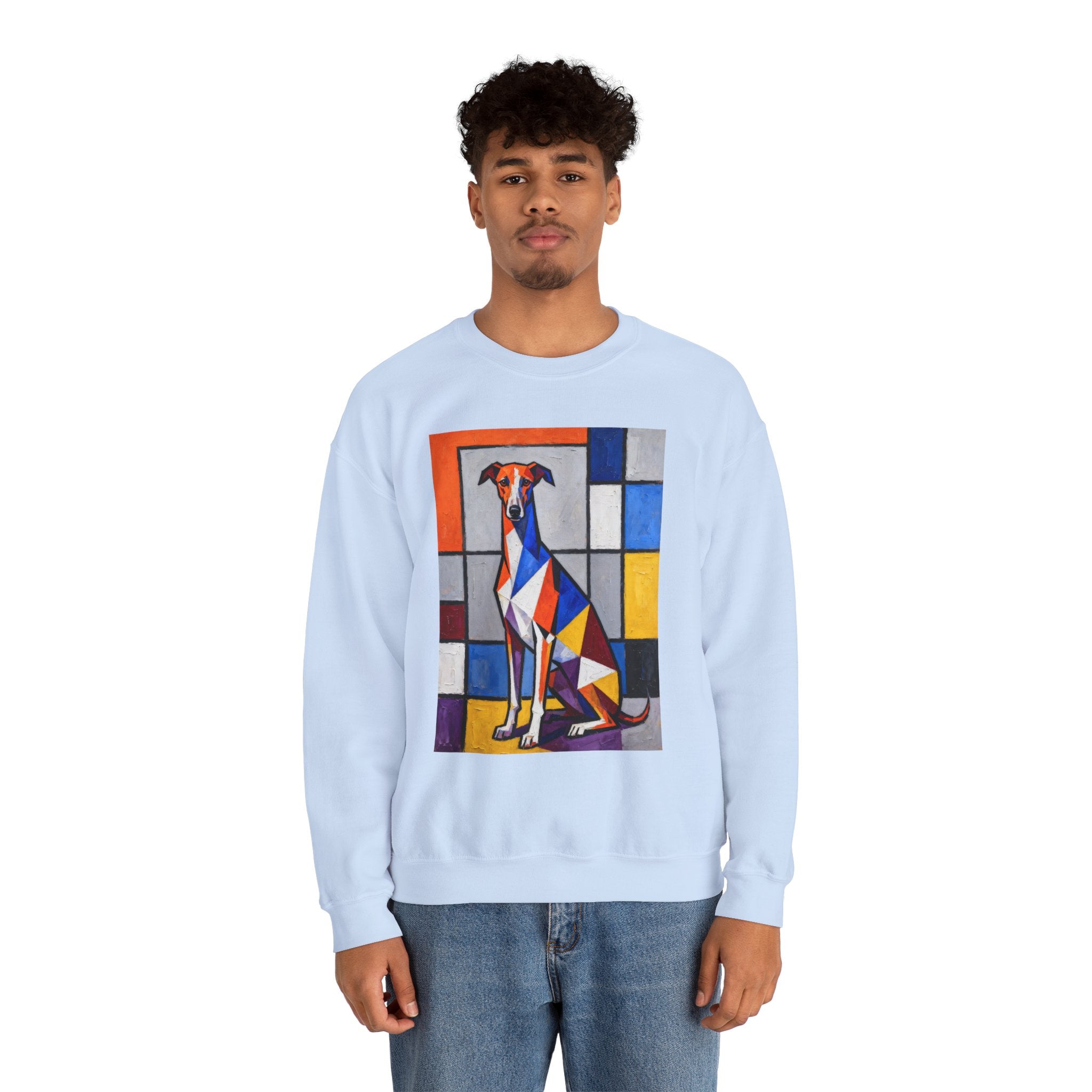 Whippet Sweatshirt | Living Work of Art Collection | Cubist Style