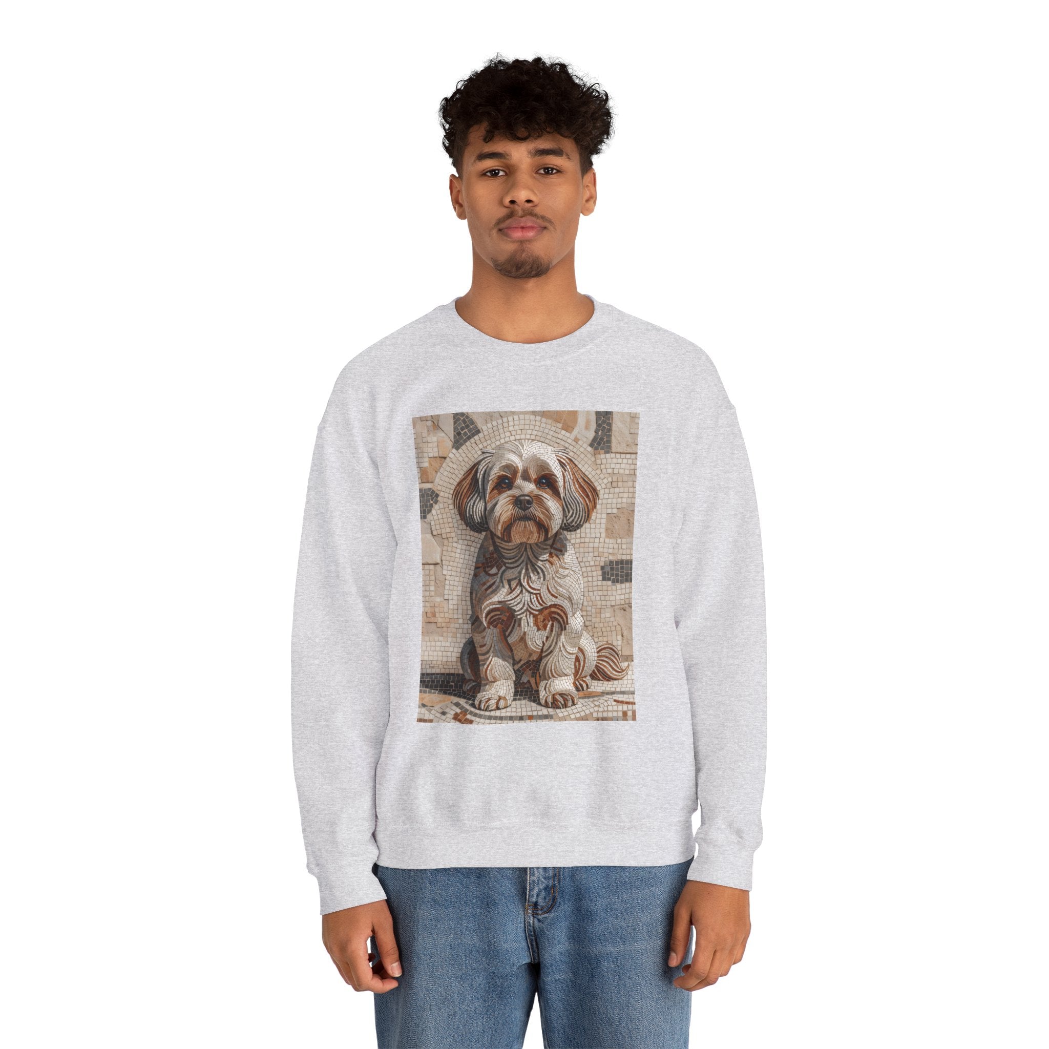 Shih-Poo Sweatshirt | Living Work of Art Collection | Mosaic Style