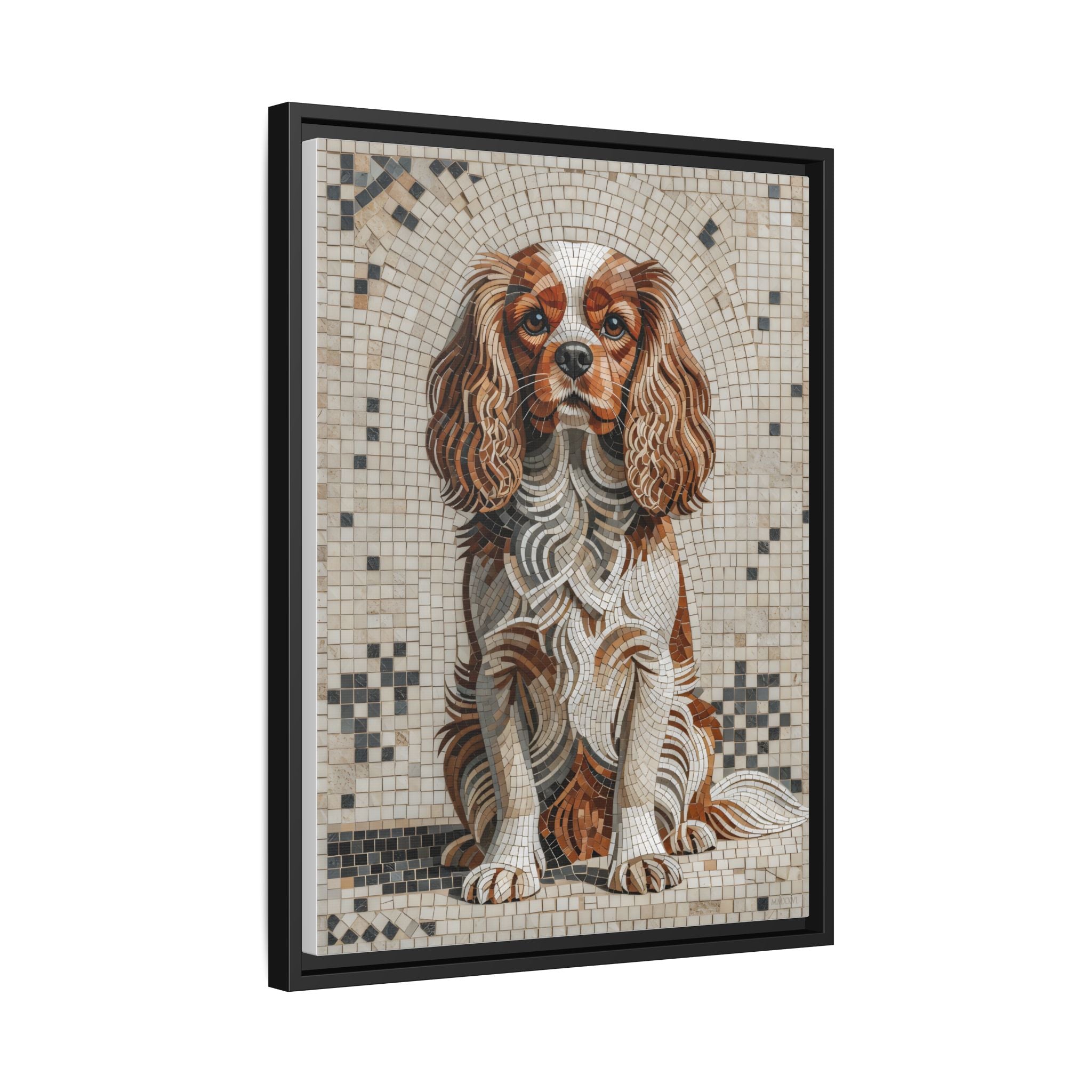 Cavalier King Charles Spaniel Canvas Wall Art | Living Work of Art Collection | Mosaic Style Print